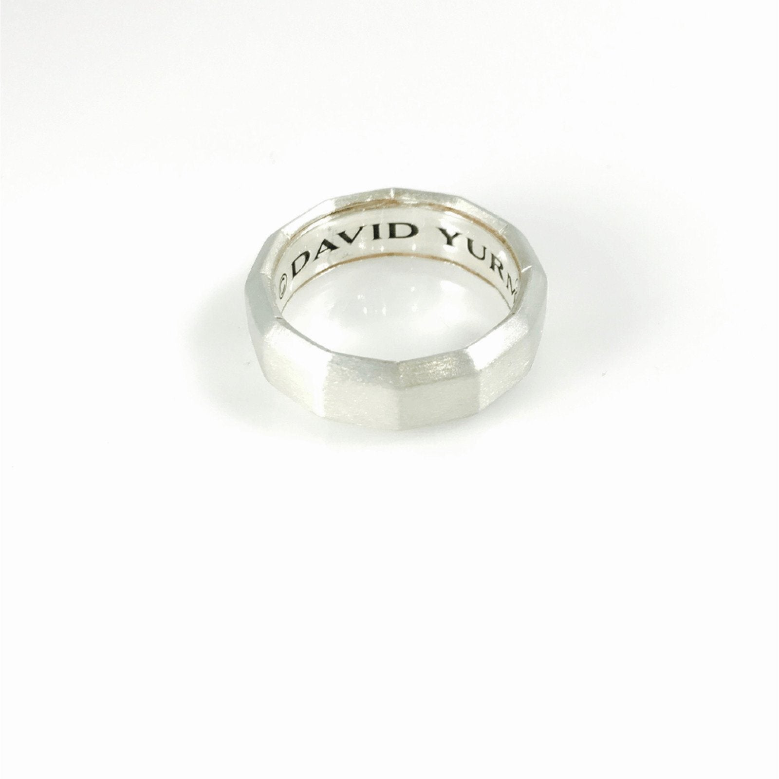 David Yurman Delaunay Faceted Metal Band Ring