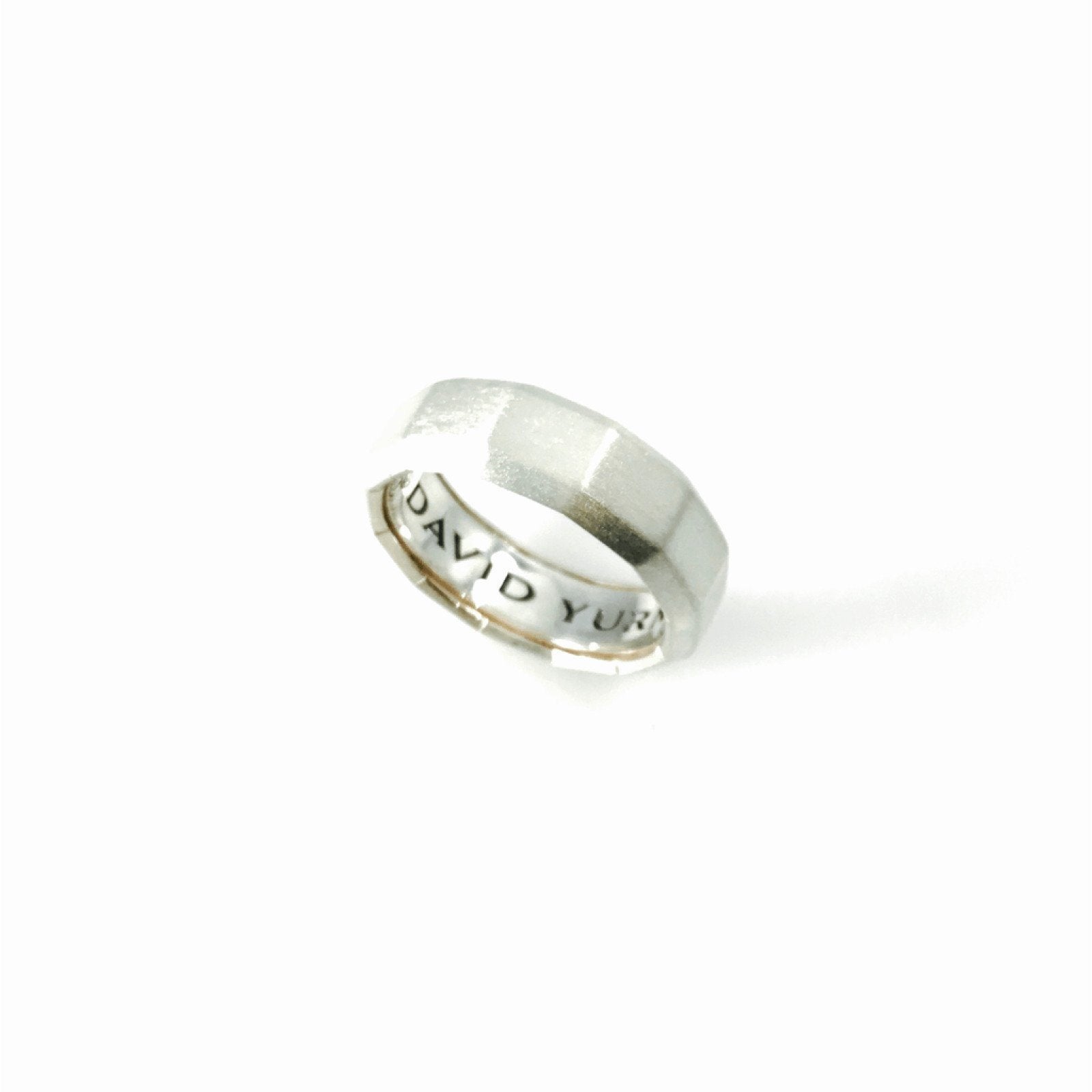 David Yurman Delaunay Faceted Metal Band Ring