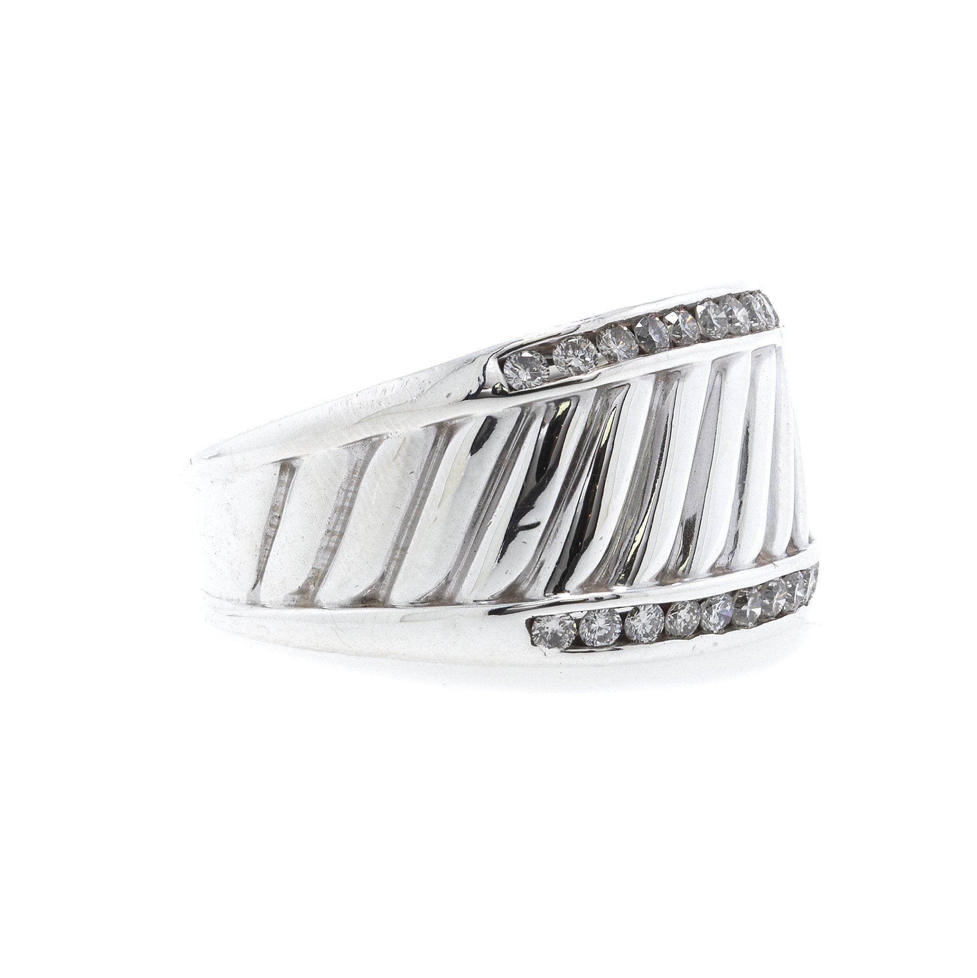 David Yurman Diamond Cable Cigar Band Ring