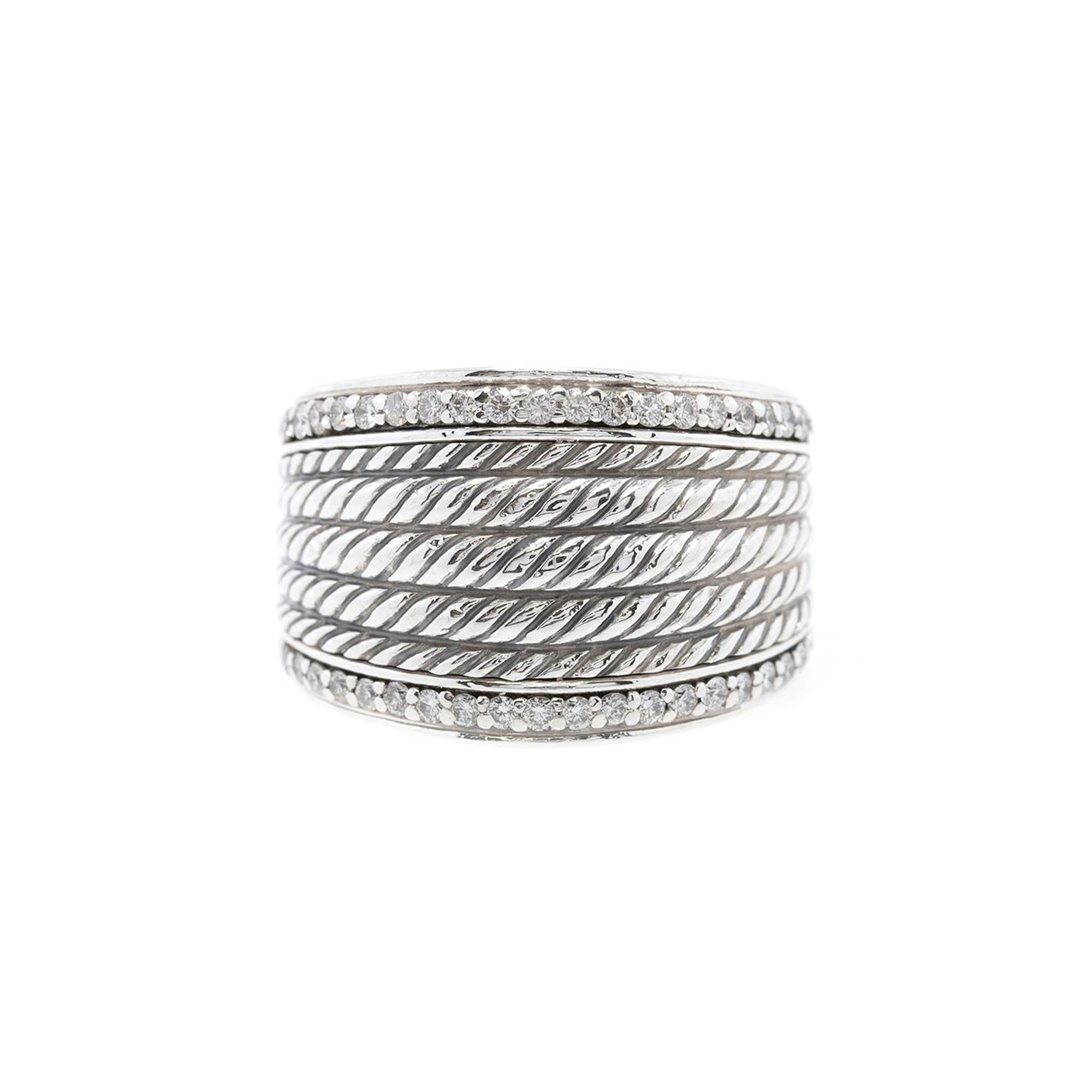 David Yurman Diamond Cable Classics Ring