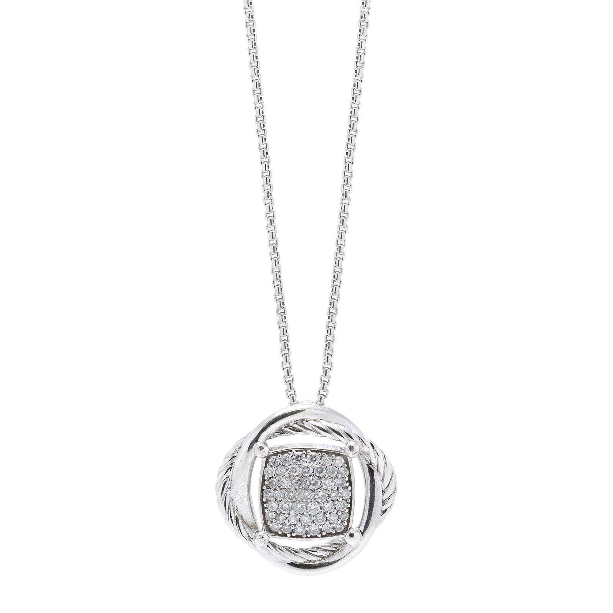 David Yurman Diamond Infinity Pendant Necklace