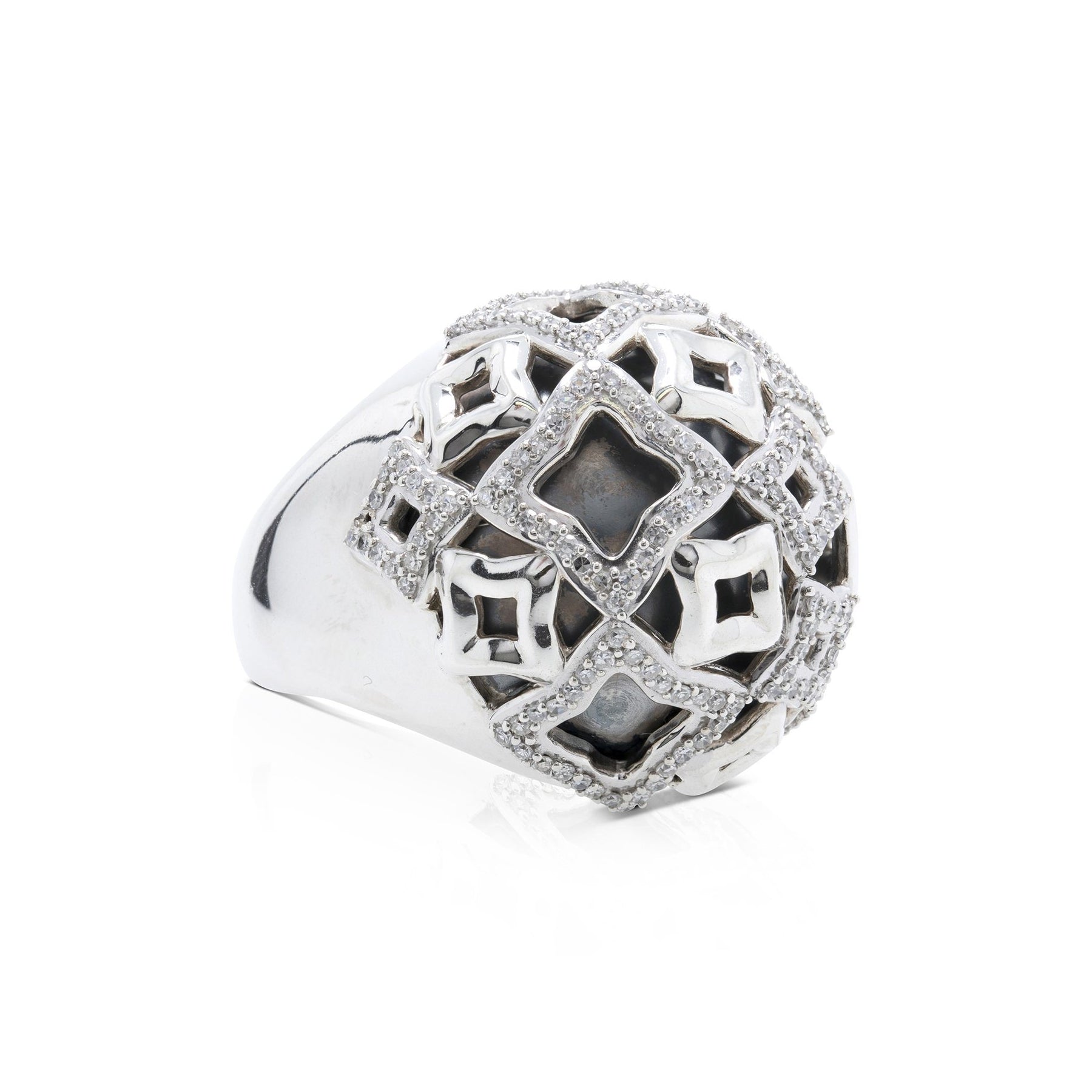 David Yurman Diamond Quatrefoil Dome Ring