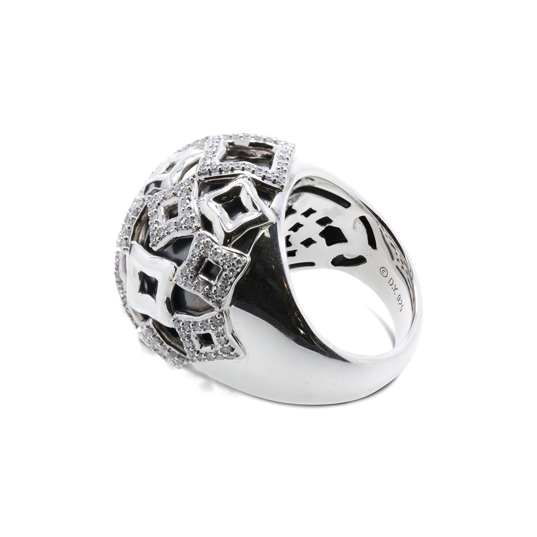 David Yurman Diamond Quatrefoil Dome Ring