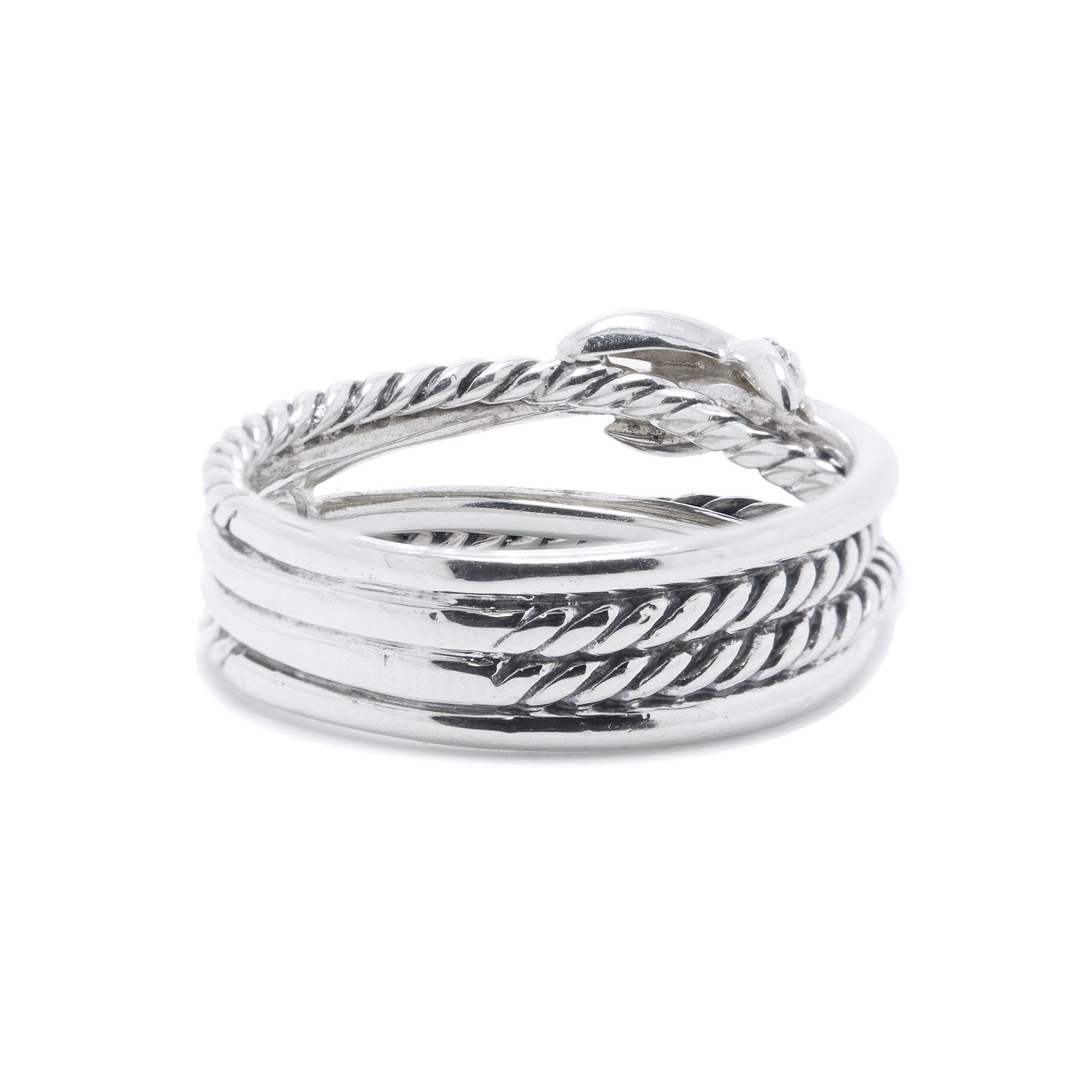 David Yurman Diamond 'X' Crossover Ring