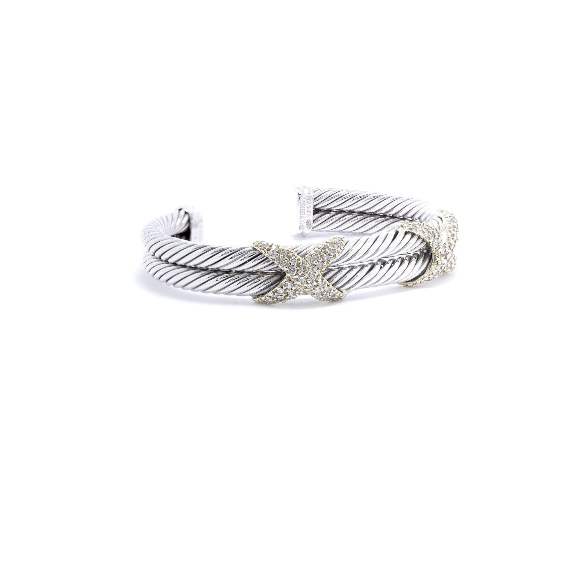 David Yurman Diamond X Cuff Bracelet