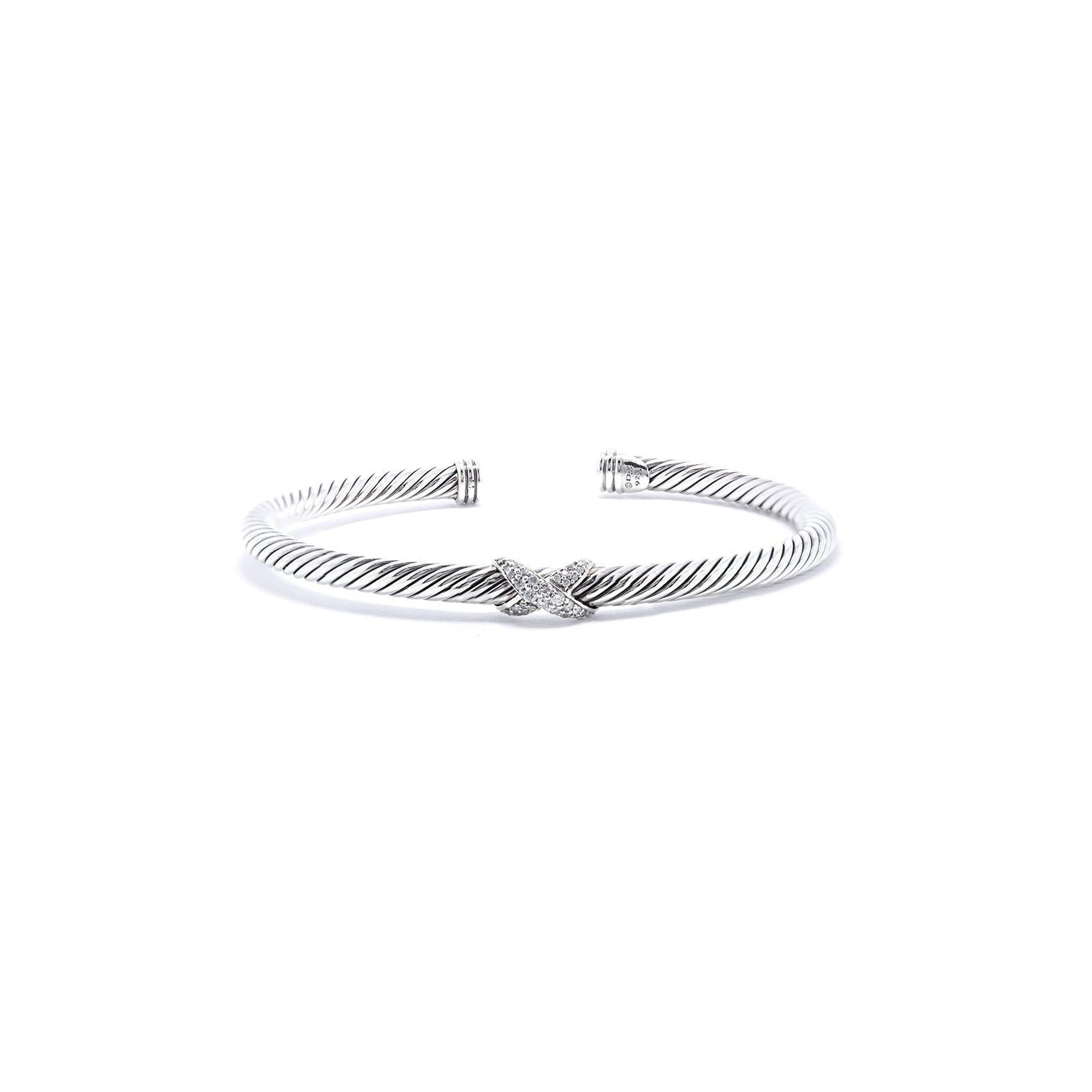 David Yurman Diamond X Station Bracelet