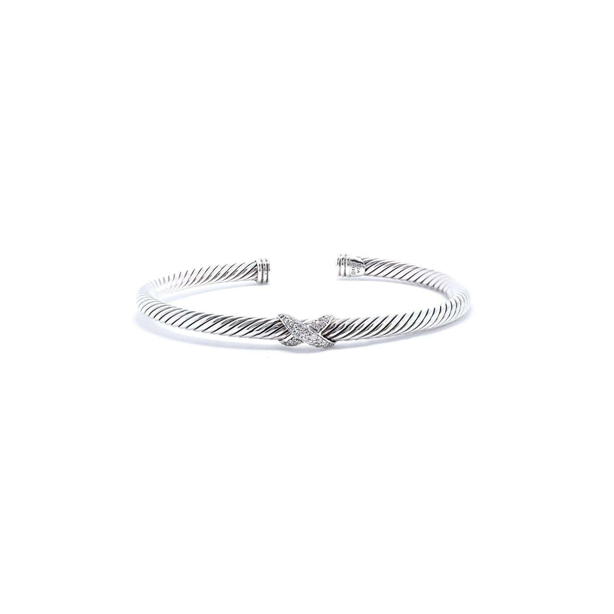 David Yurman Diamond X Station Bracelet