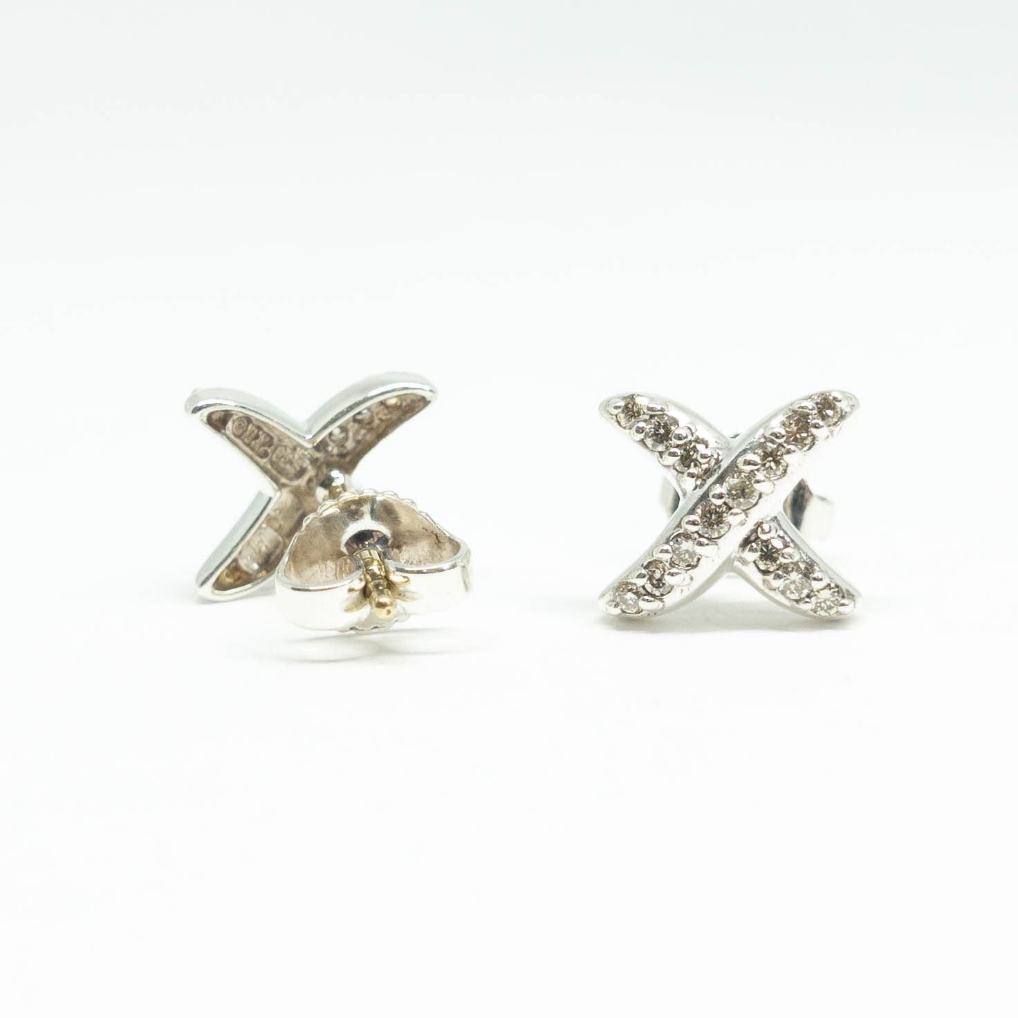David Yurman Diamond X Stud Earrings