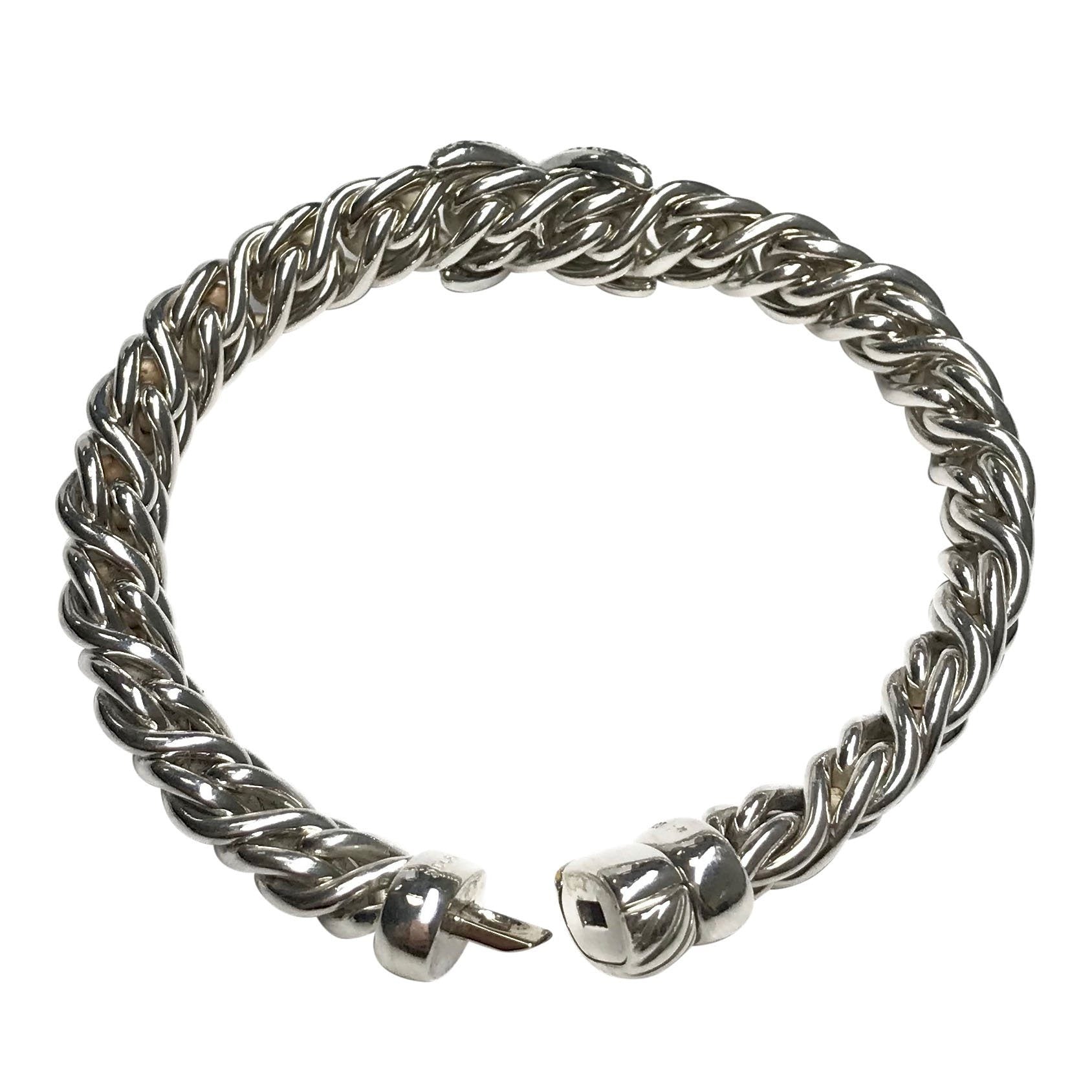 David Yurman Diamond X Wheat Chain Bracelet