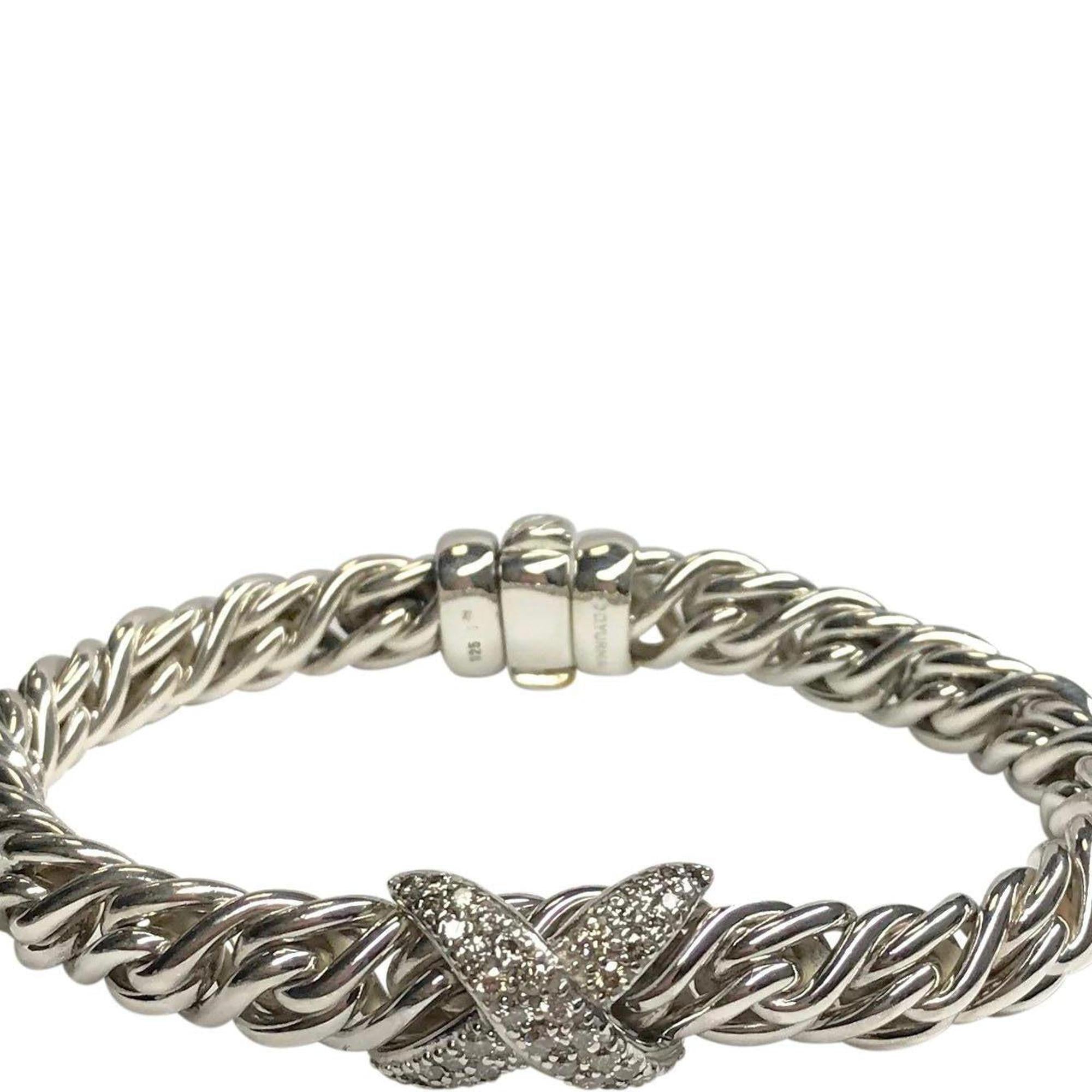 David Yurman Diamond X Wheat Chain Bracelet