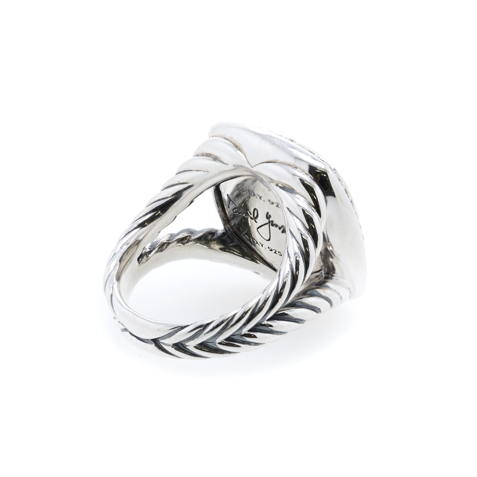 David Yurman Diamond and Gold Dome Albion Ring