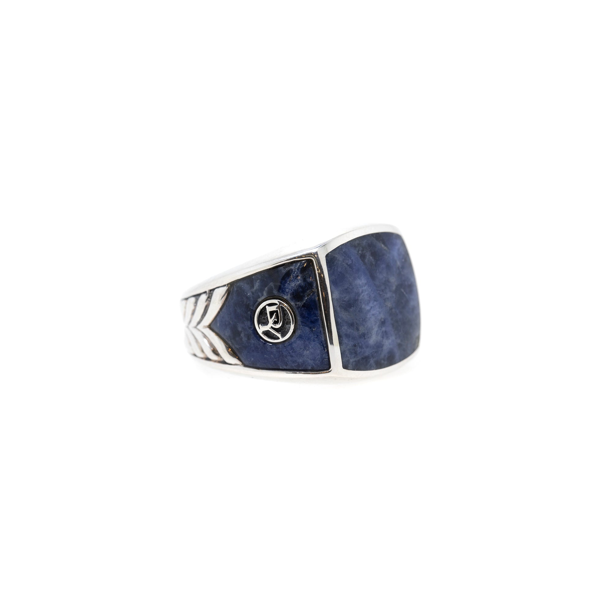 David Yurman Exotic Stone Chevron Signet Ring with Pietersite