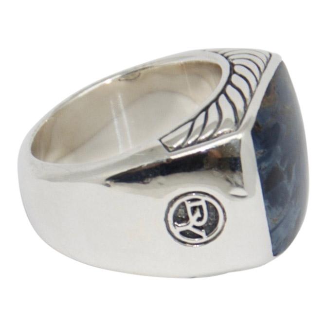 David Yurman Exotic Stone Signet Ring with Pietersite