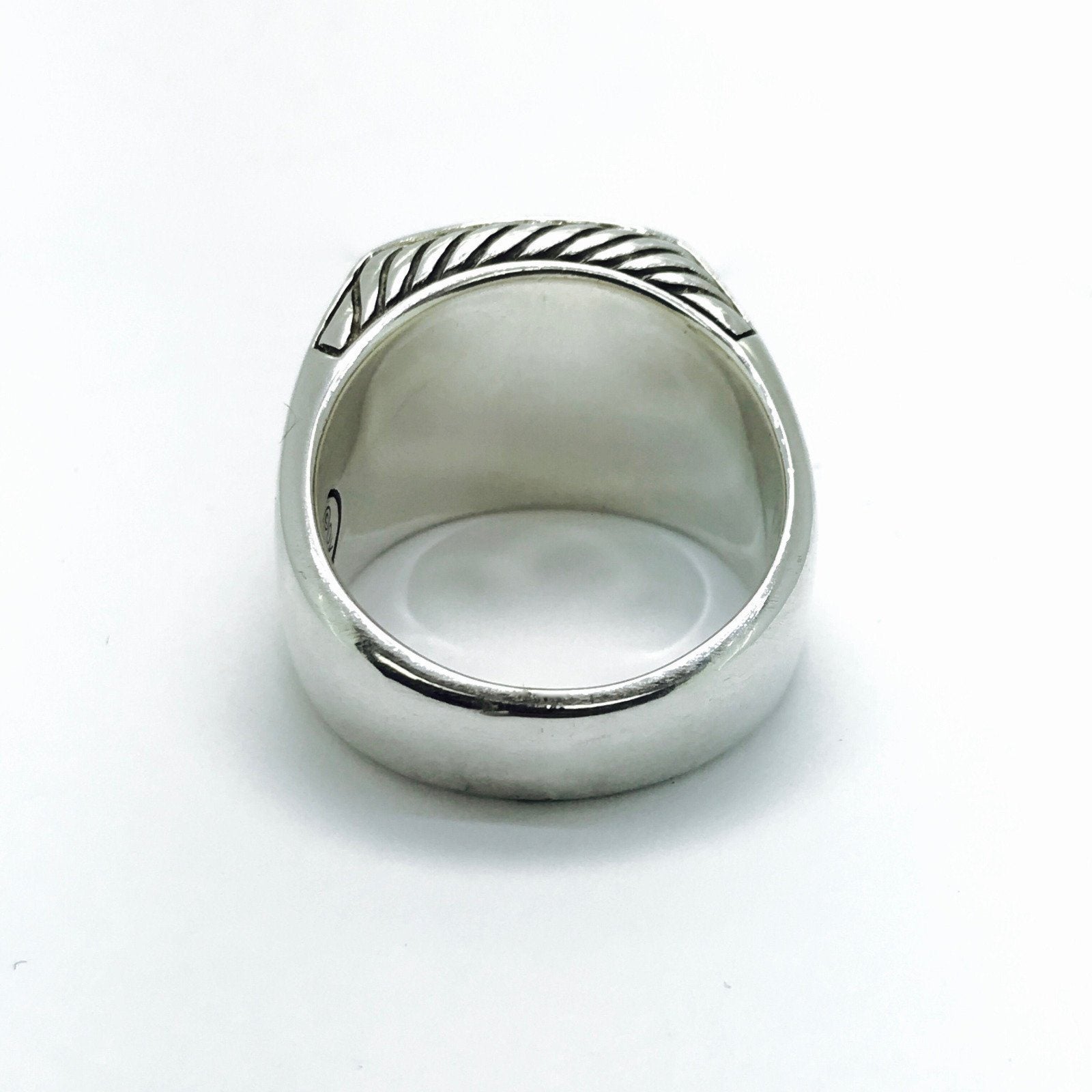 David Yurman Exotic Stone Signet Ring with Pietersite in Sterling Silver