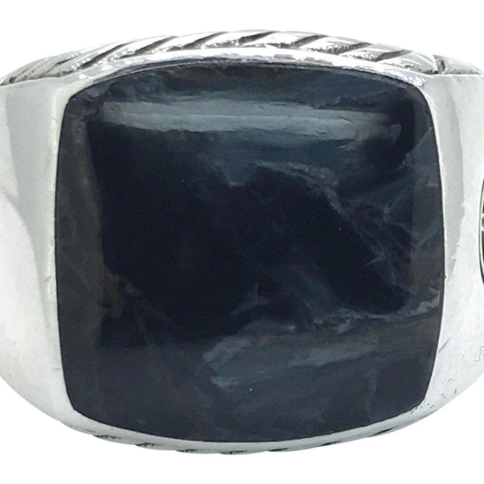 David Yurman Exotic Stone Signet Ring with Pietersite in Sterling Silver