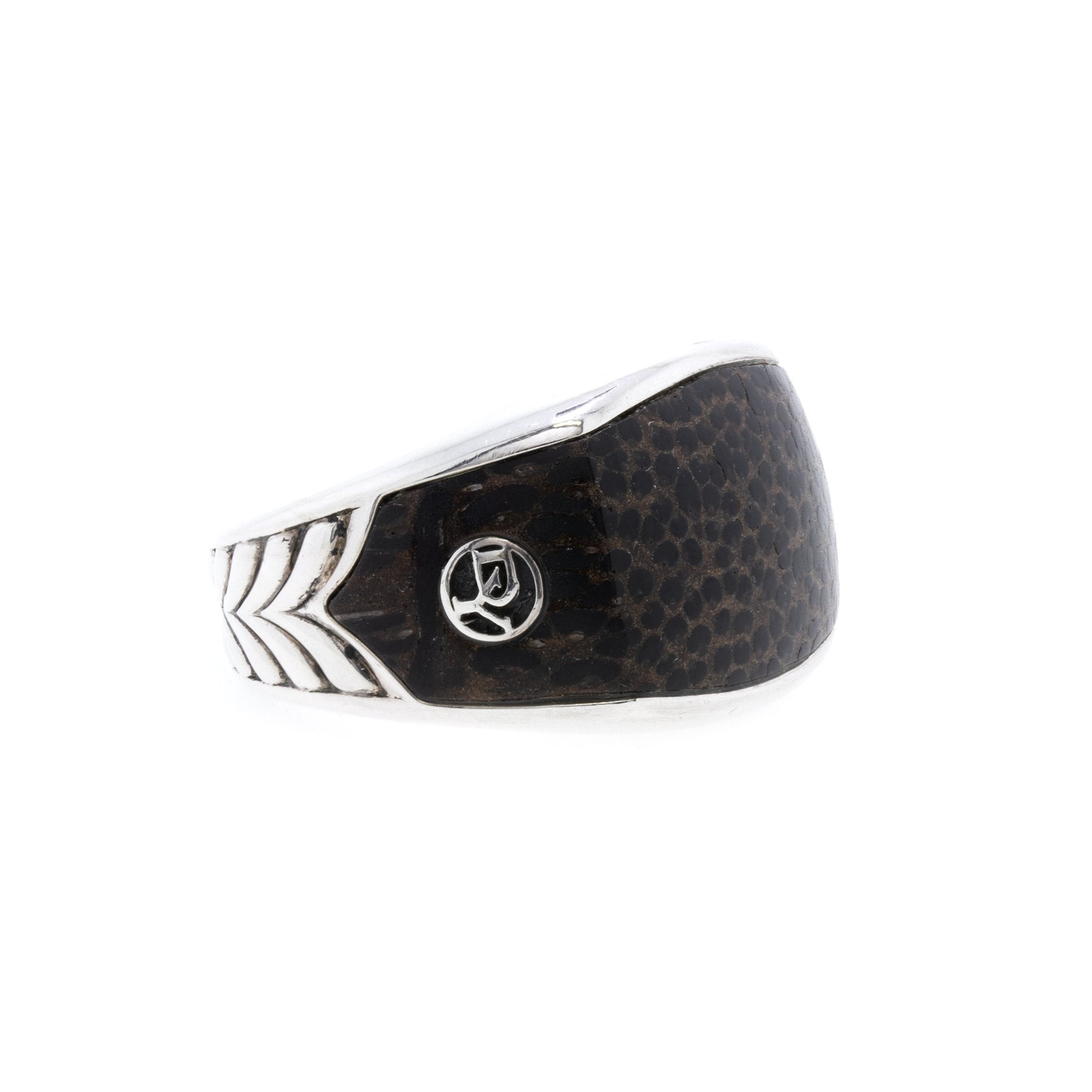David Yurman Exotic Stone Three Sided Chevron Ring