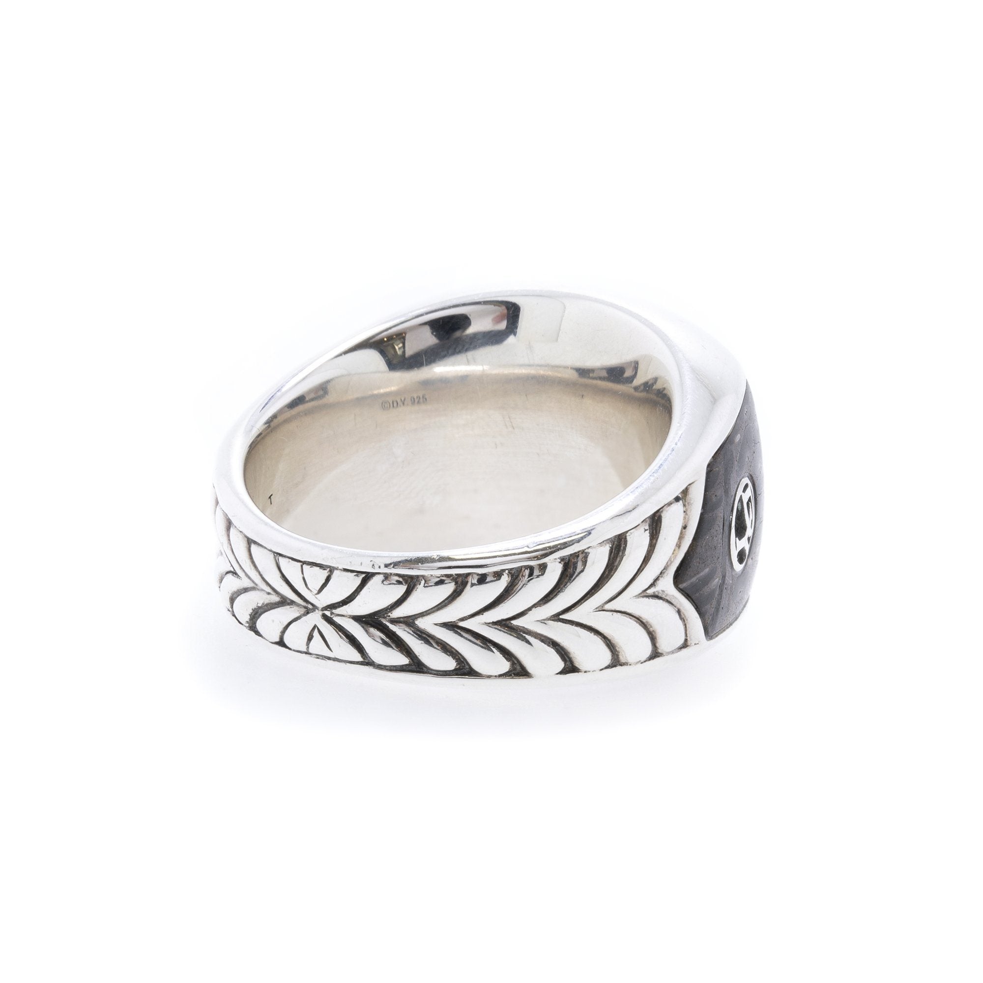 David Yurman Exotic Stone Three Sided Chevron Ring