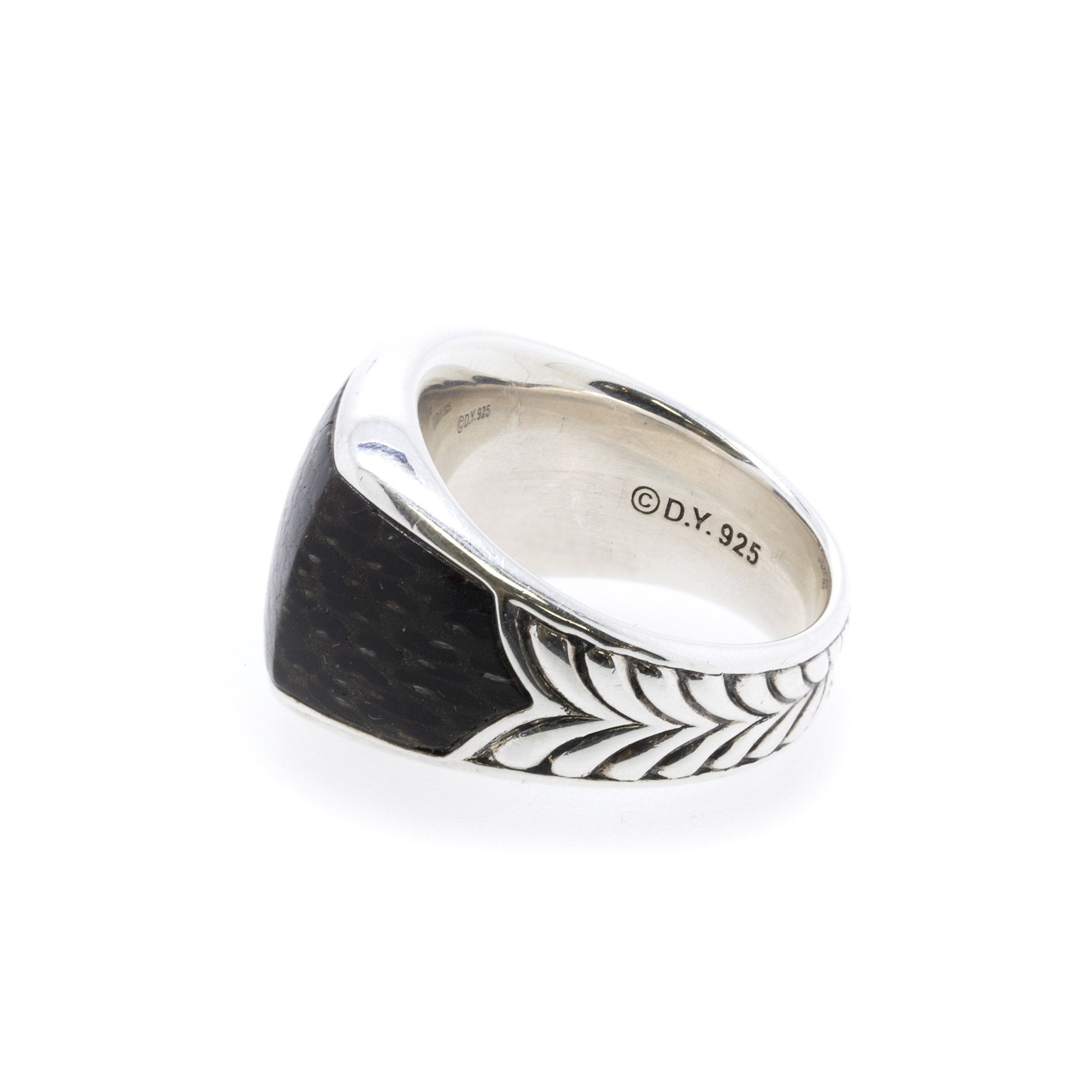 David Yurman Exotic Stone Three Sided Chevron Ring