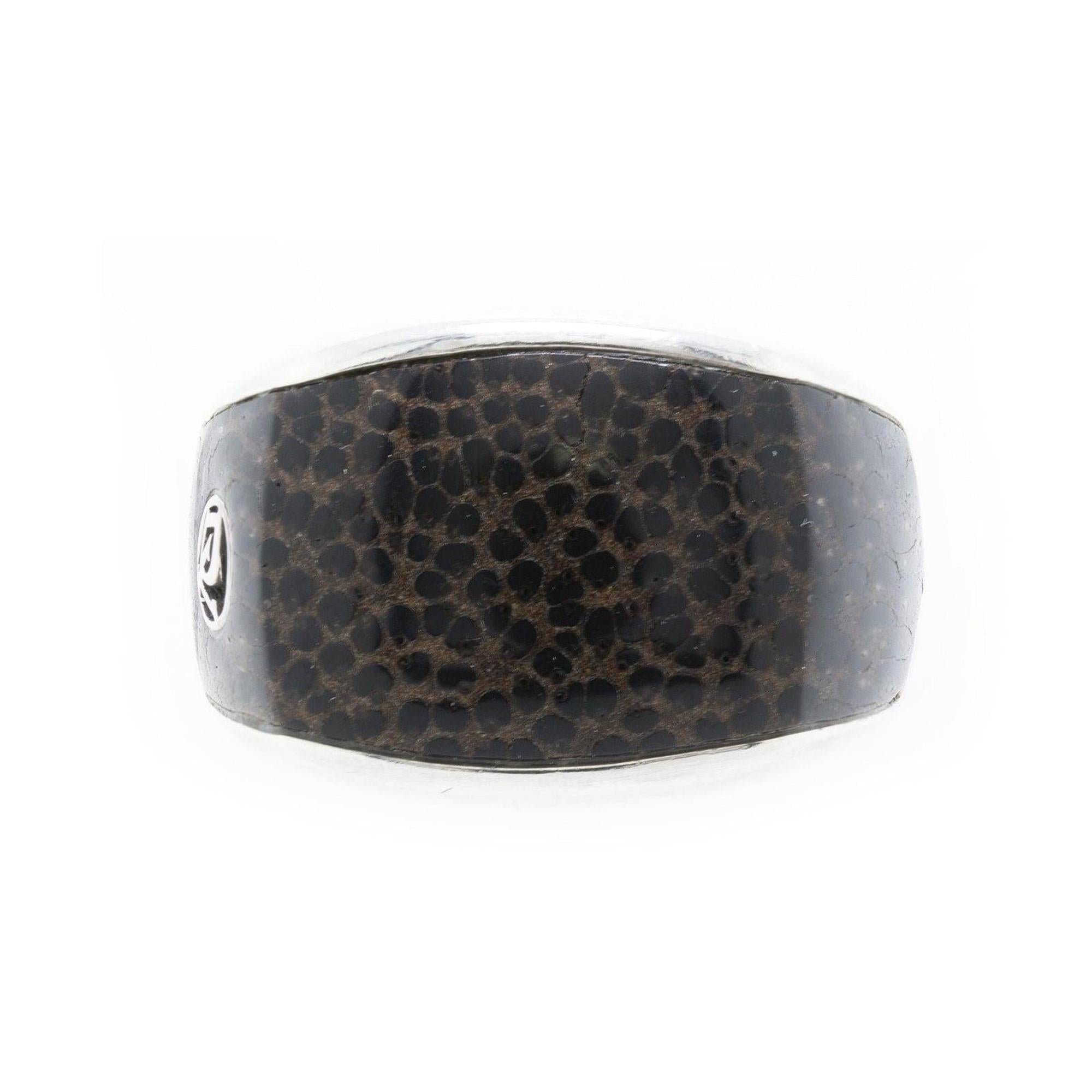 David Yurman Exotic Stone Three Sided Chevron Ring