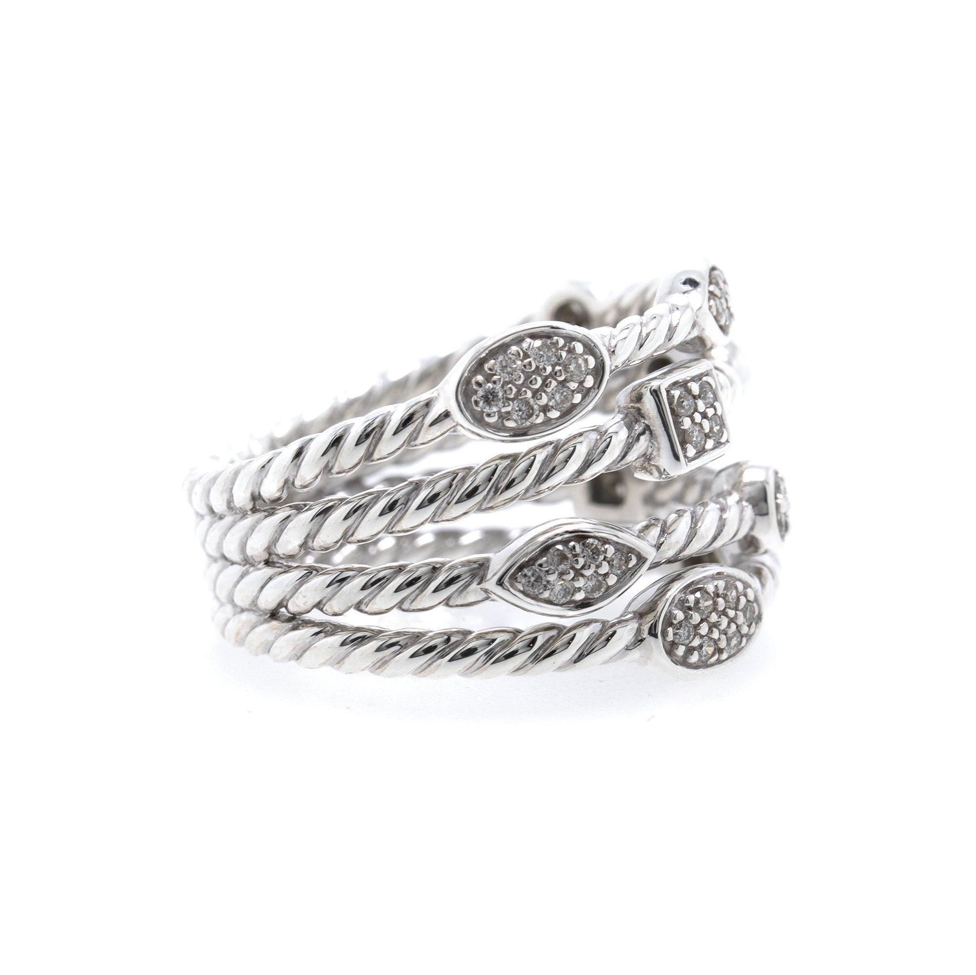 David Yurman Four-Row Confetti Ring with Diamonds
