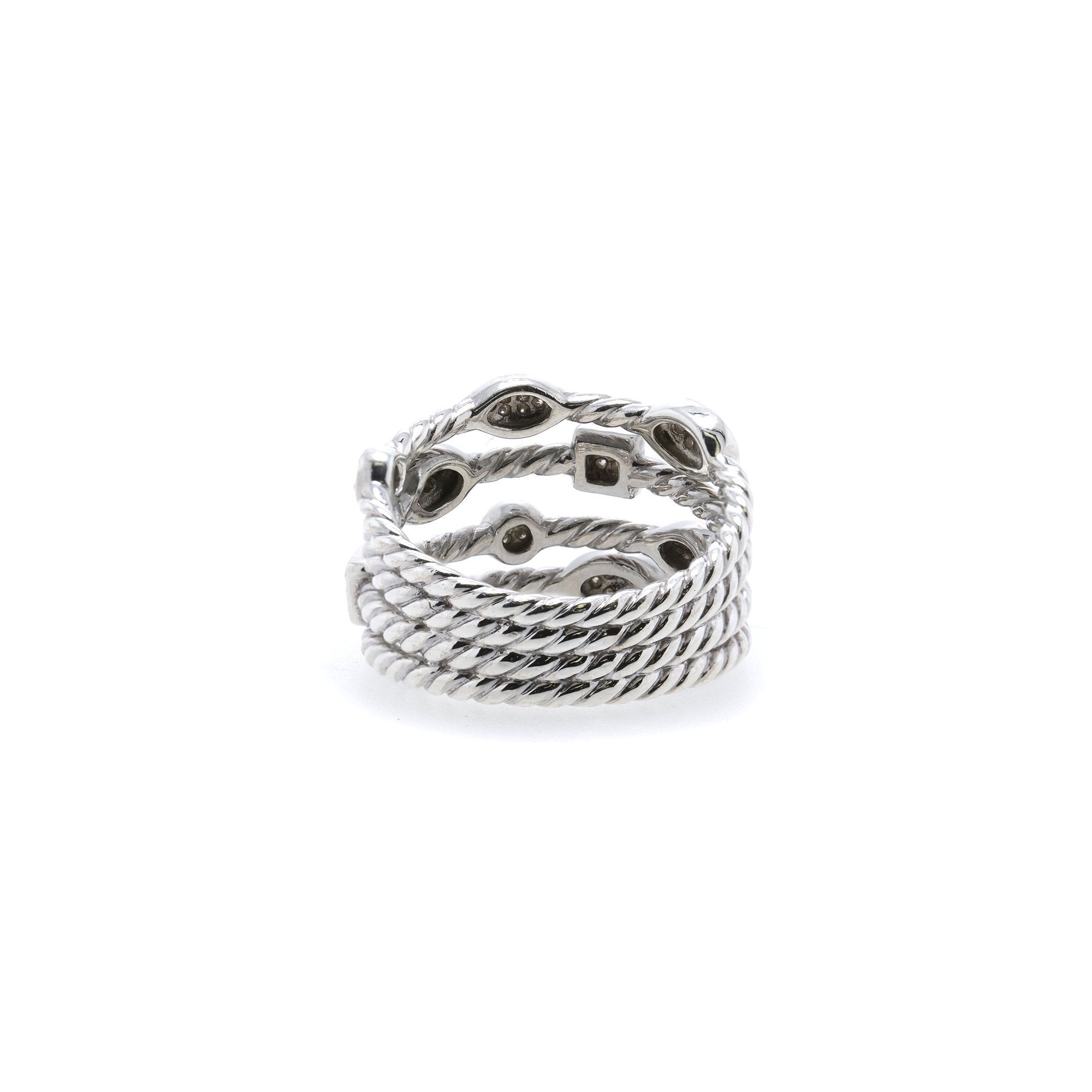 David Yurman Four-Row Confetti Ring with Diamonds