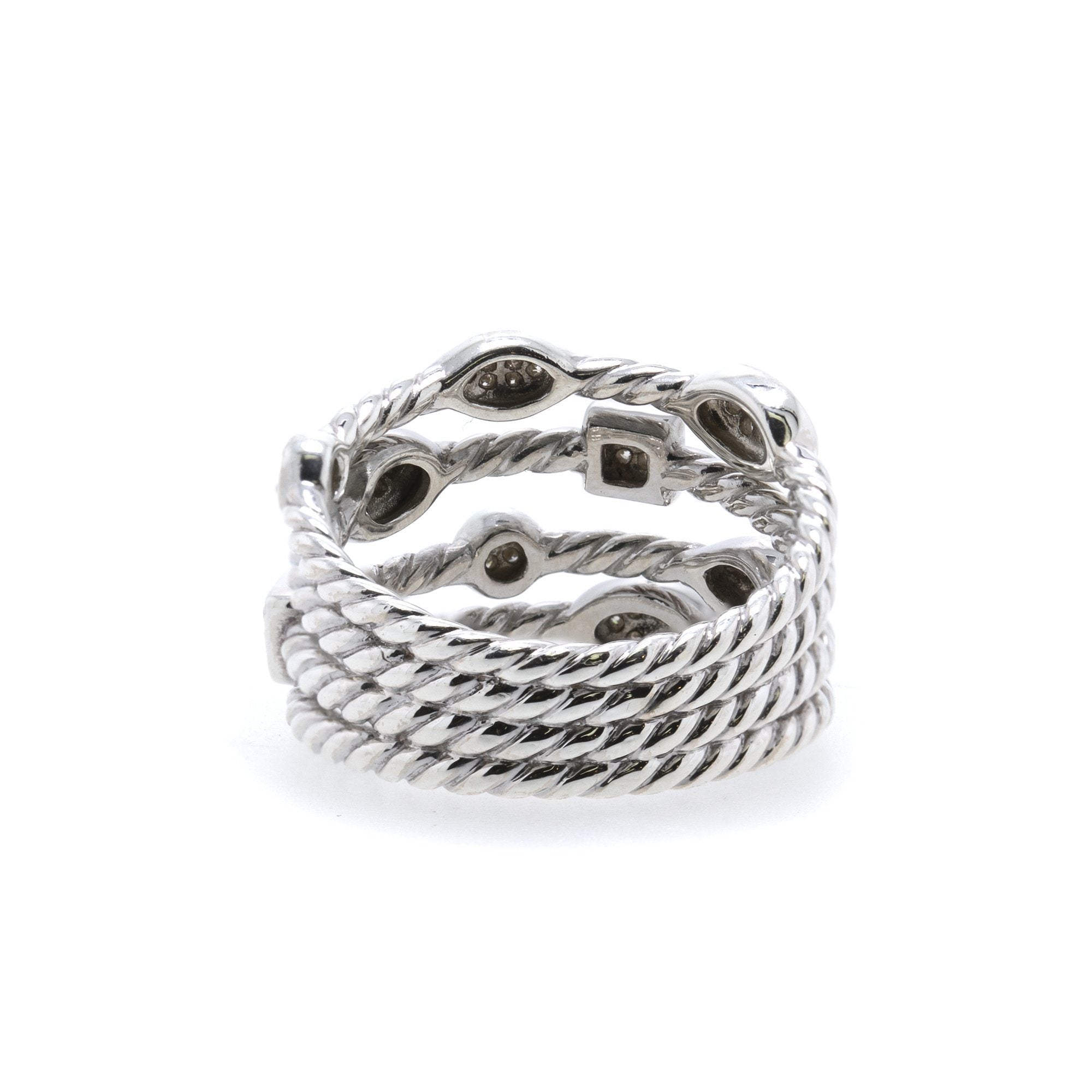David Yurman Four-Row Confetti Ring with Diamonds