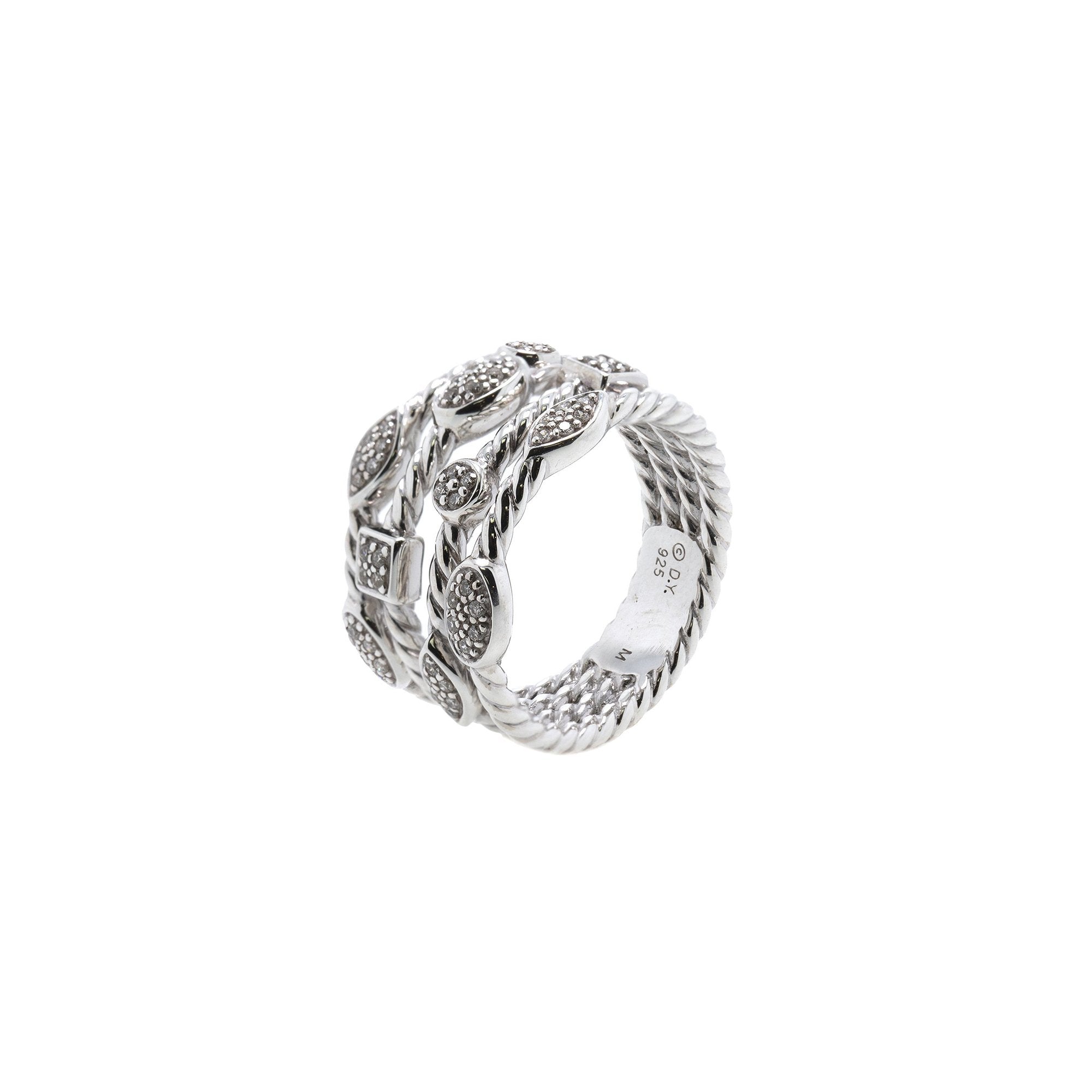 David Yurman Four-Row Confetti Ring with Diamonds