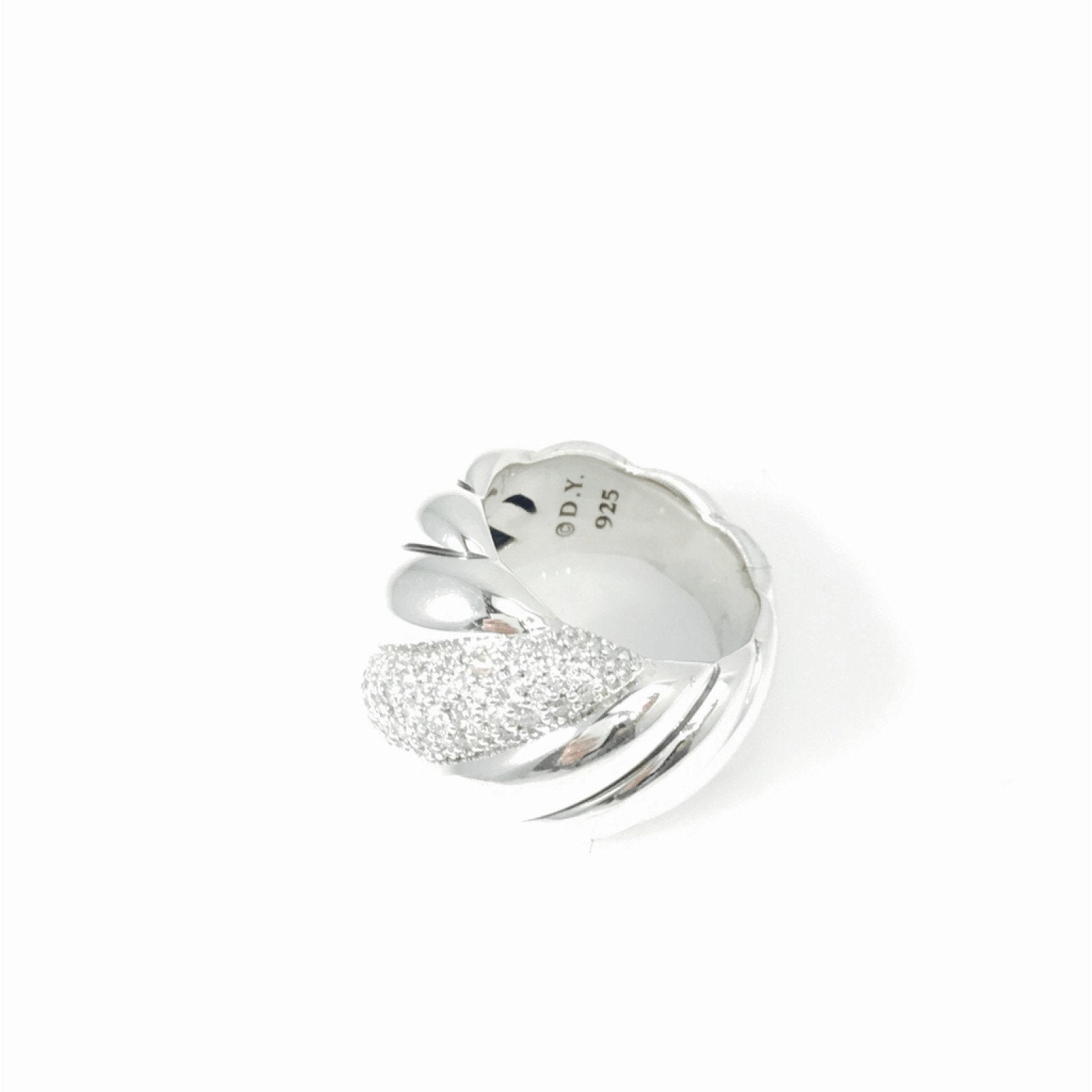 David Yurman Hampton Cable Ring with Pave Diamonds