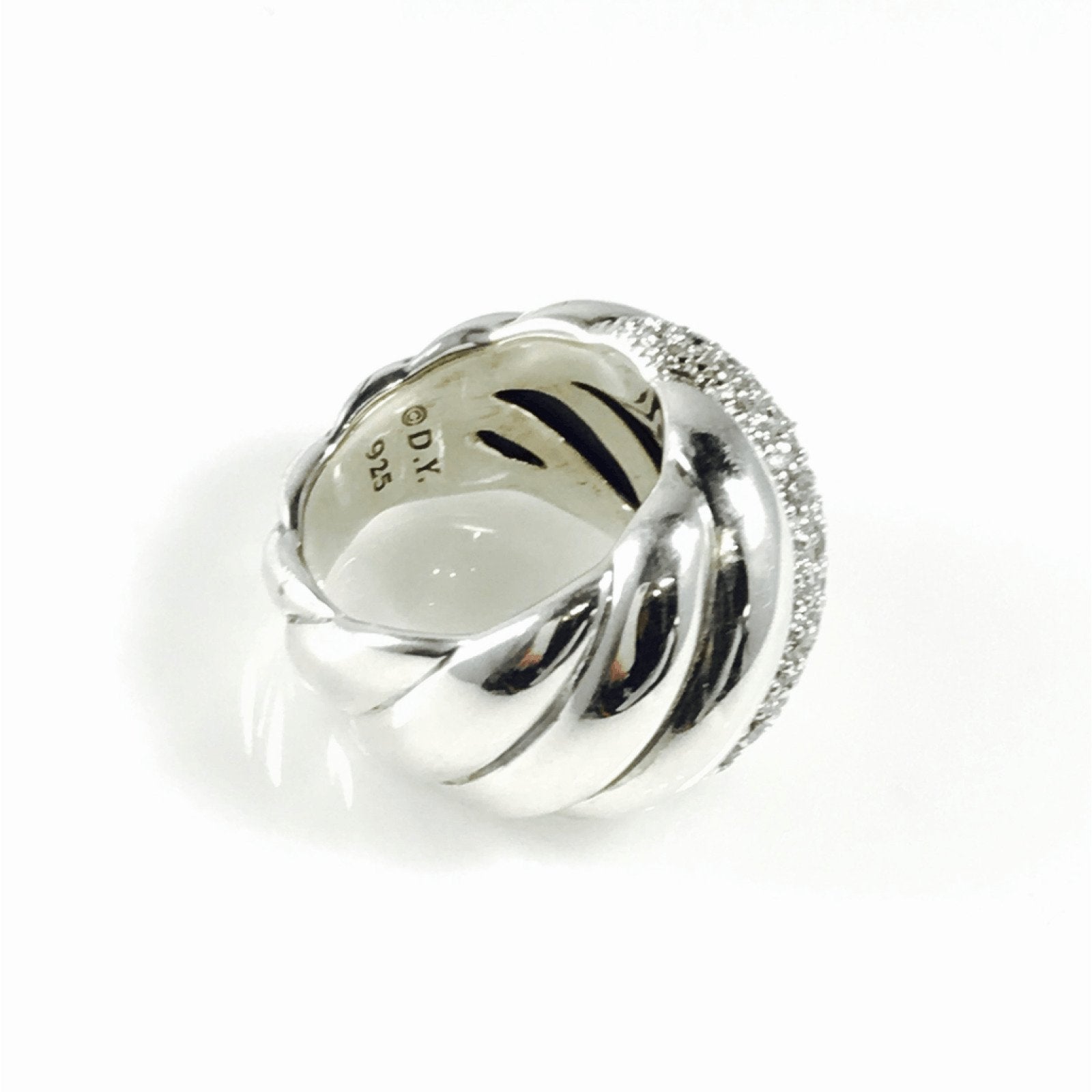 David Yurman Hampton Cable Ring with Pave Diamonds