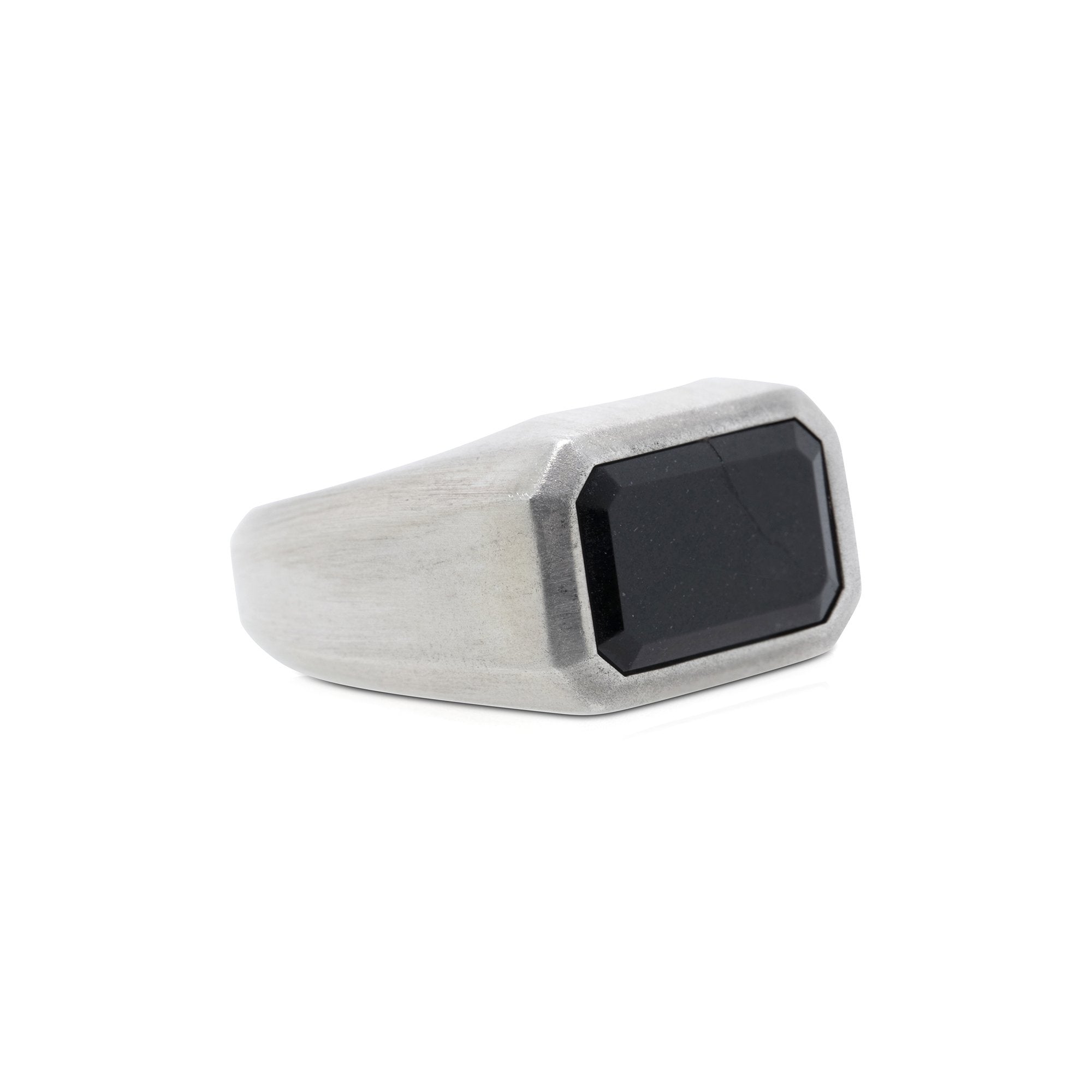 David Yurman Heirloom Streamline Signet Ring with Black Jade