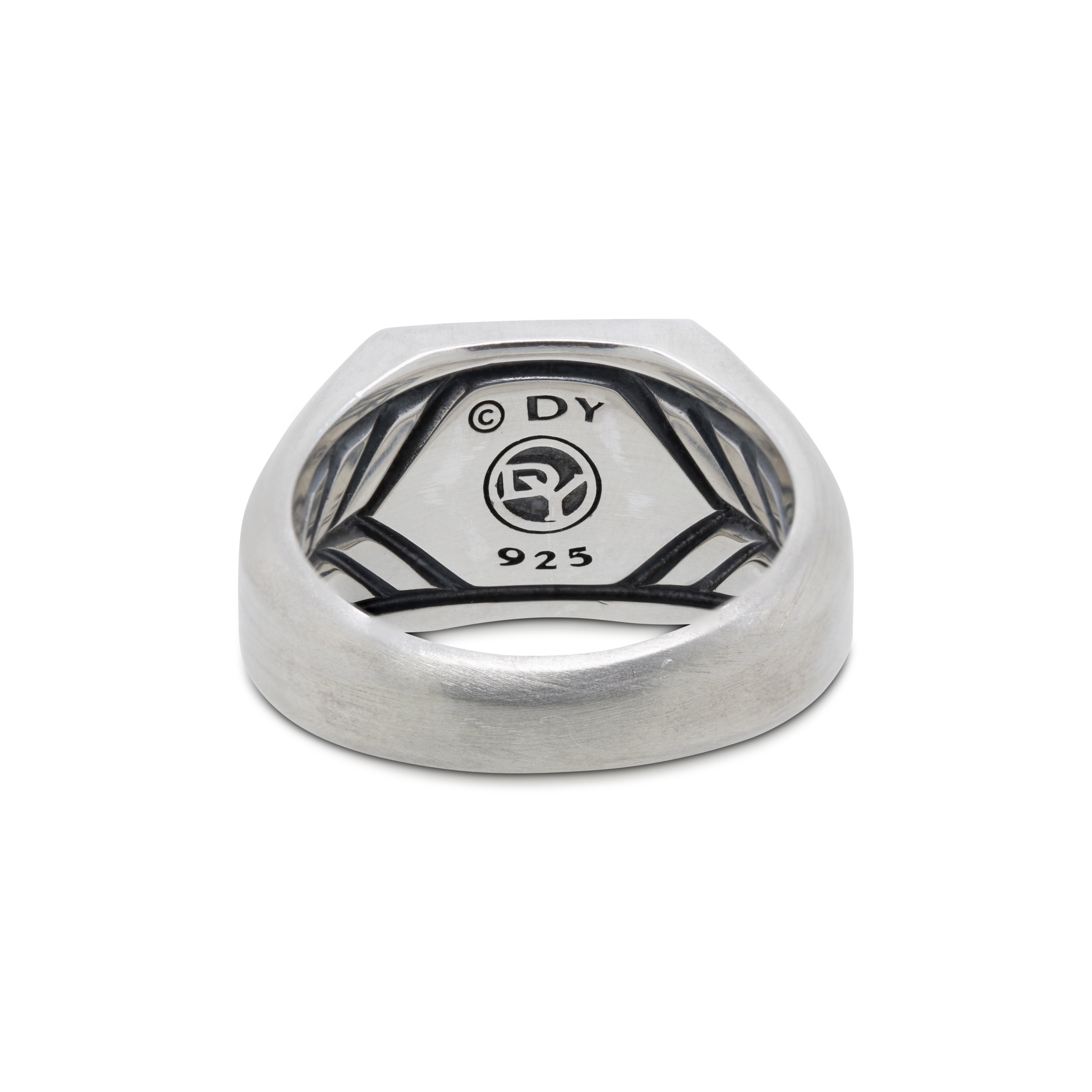 David Yurman Heirloom Streamline Signet Ring with Black Jade