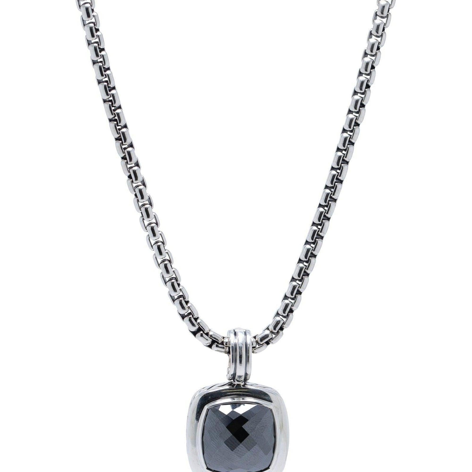 David Yurman Hematite Albion Pendant Necklace