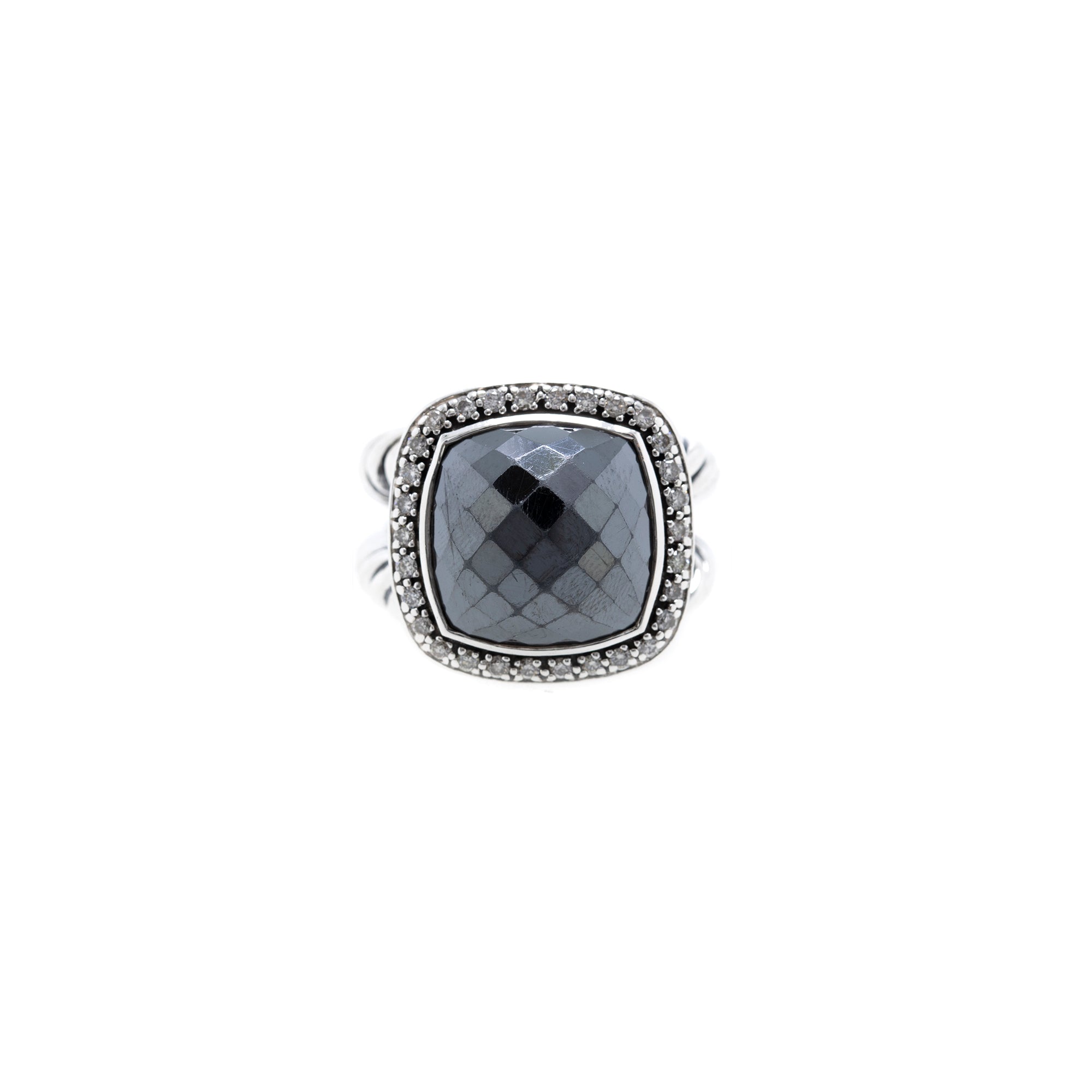David Yurman Hematite & Diamond Albion Ring