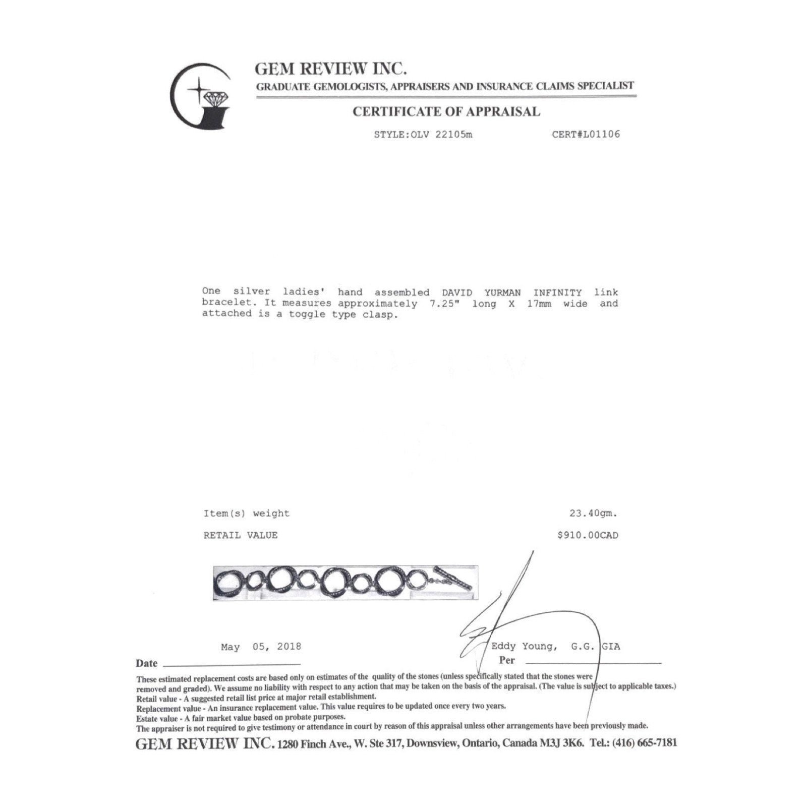 David Yurman Infinity Link Bracelet