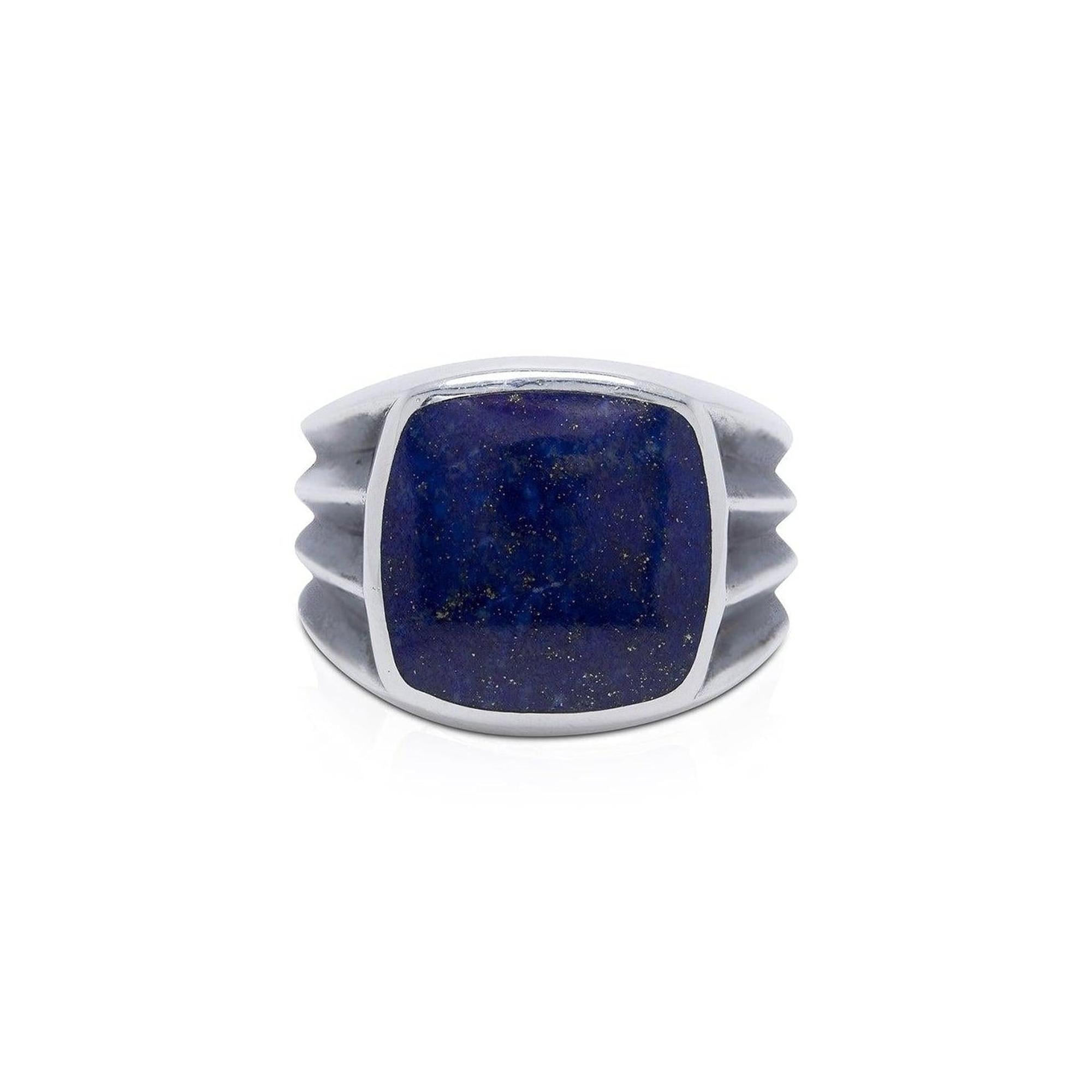 David Yurman Lapis Lazuli Knife Edge Signet Ring