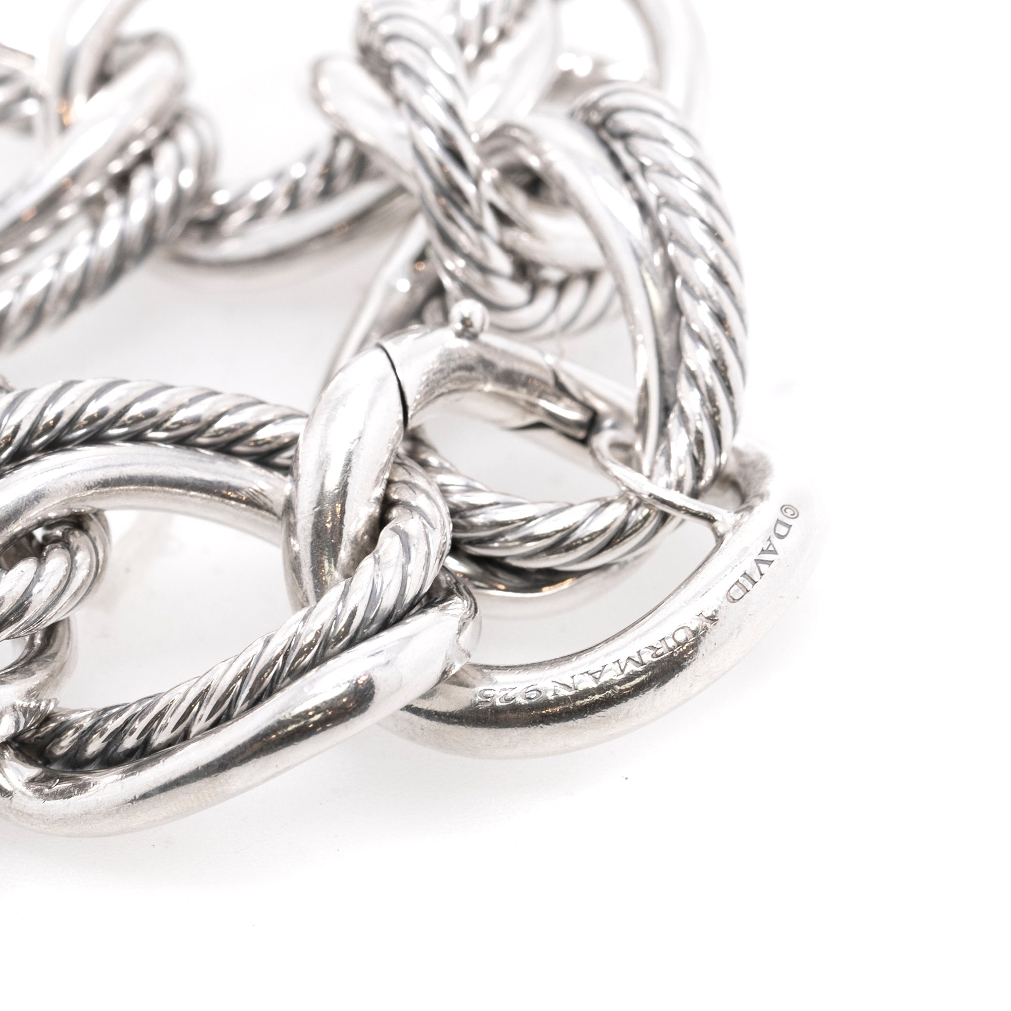 David Yurman Large Double Curb Chain Link Bracelet
