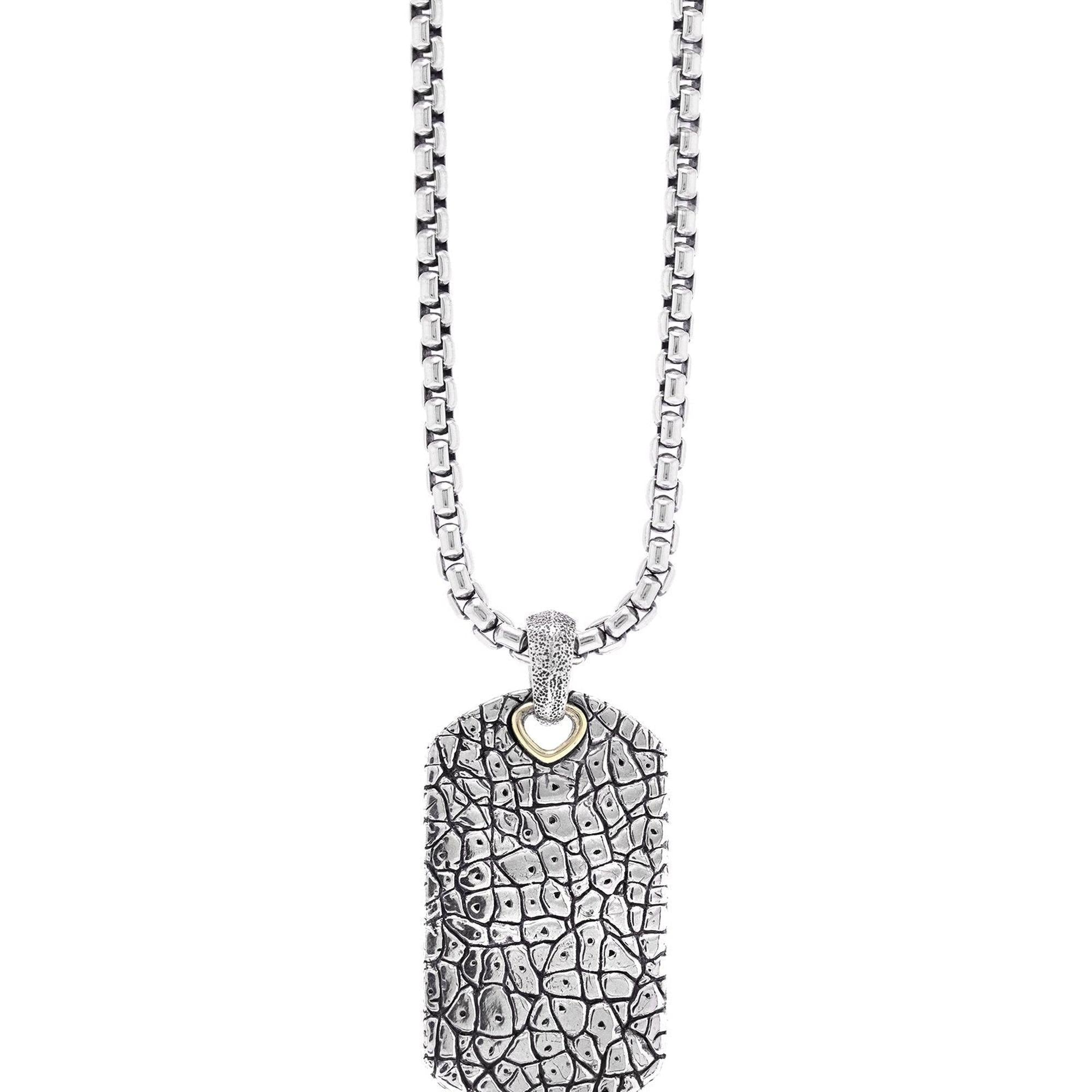 David Yurman Large Naturals Rhinoceros Tag Pendant Necklace
