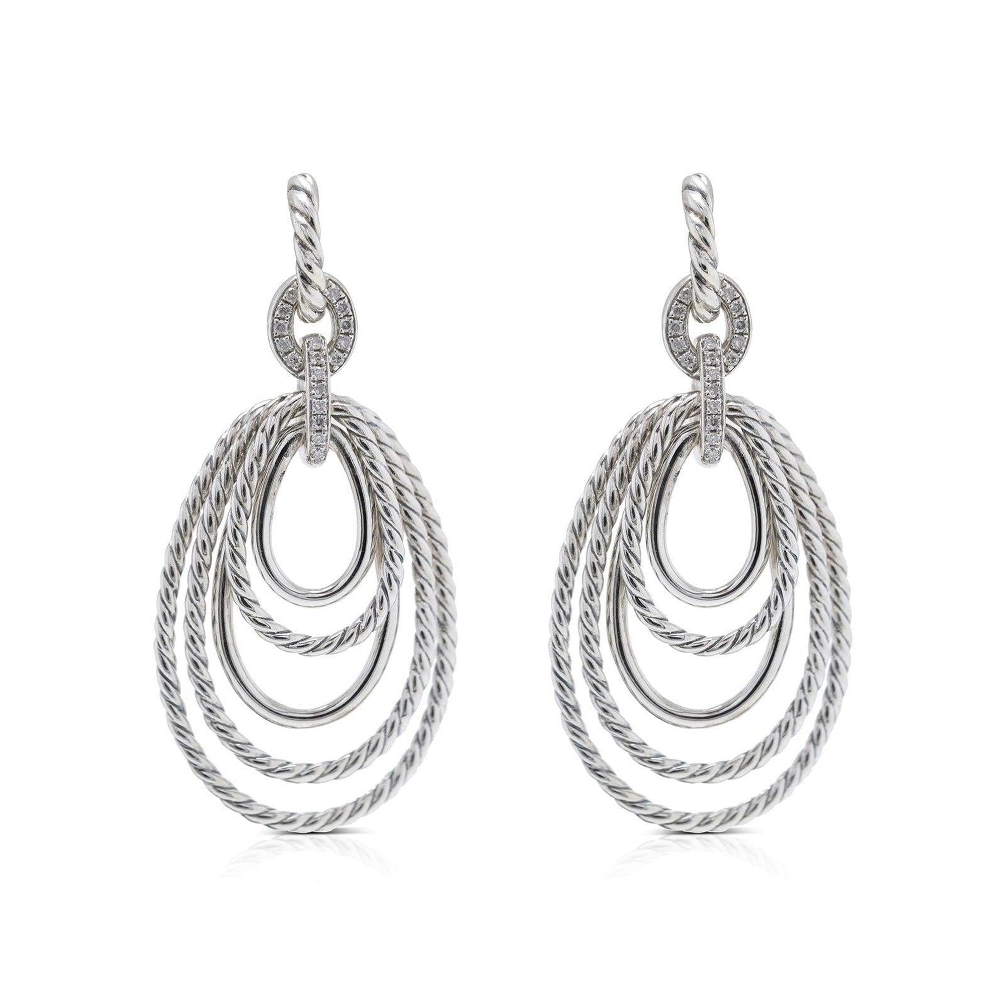 David Yurman Mobile Drop Earrings with Diamonds