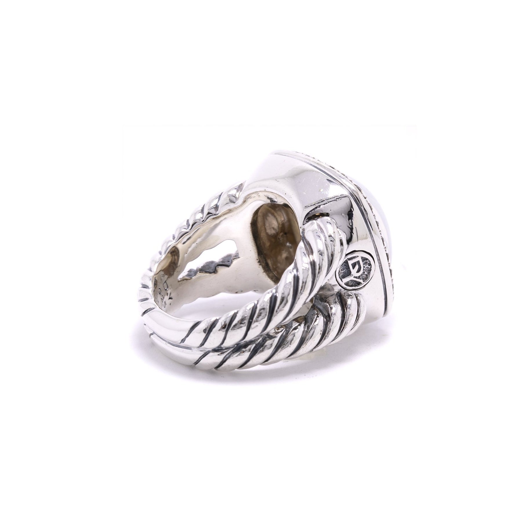 David Yurman Moon Quartz & Diamond Albion Ring