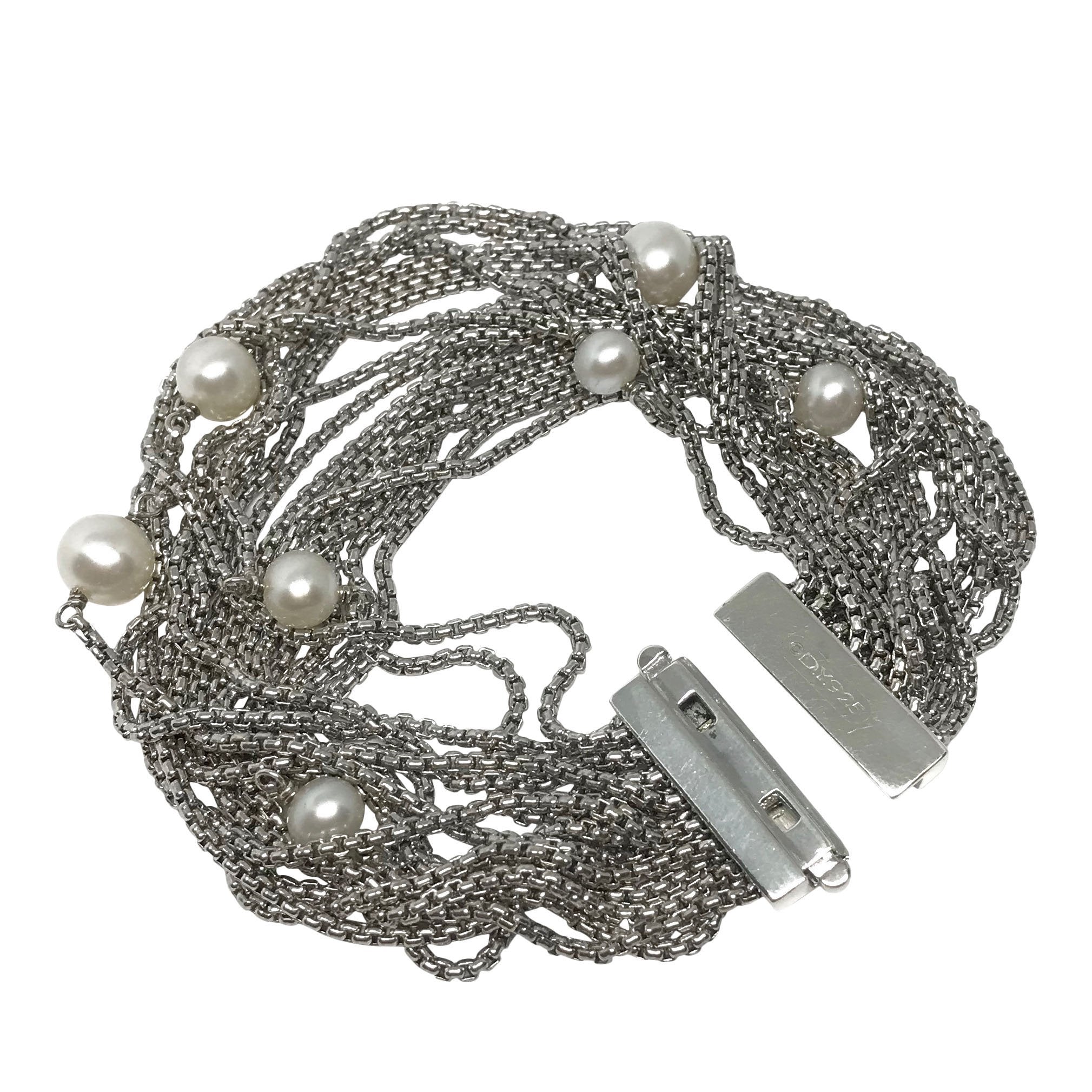 David Yurman Multi-Strand Pearl Chain Bracelet