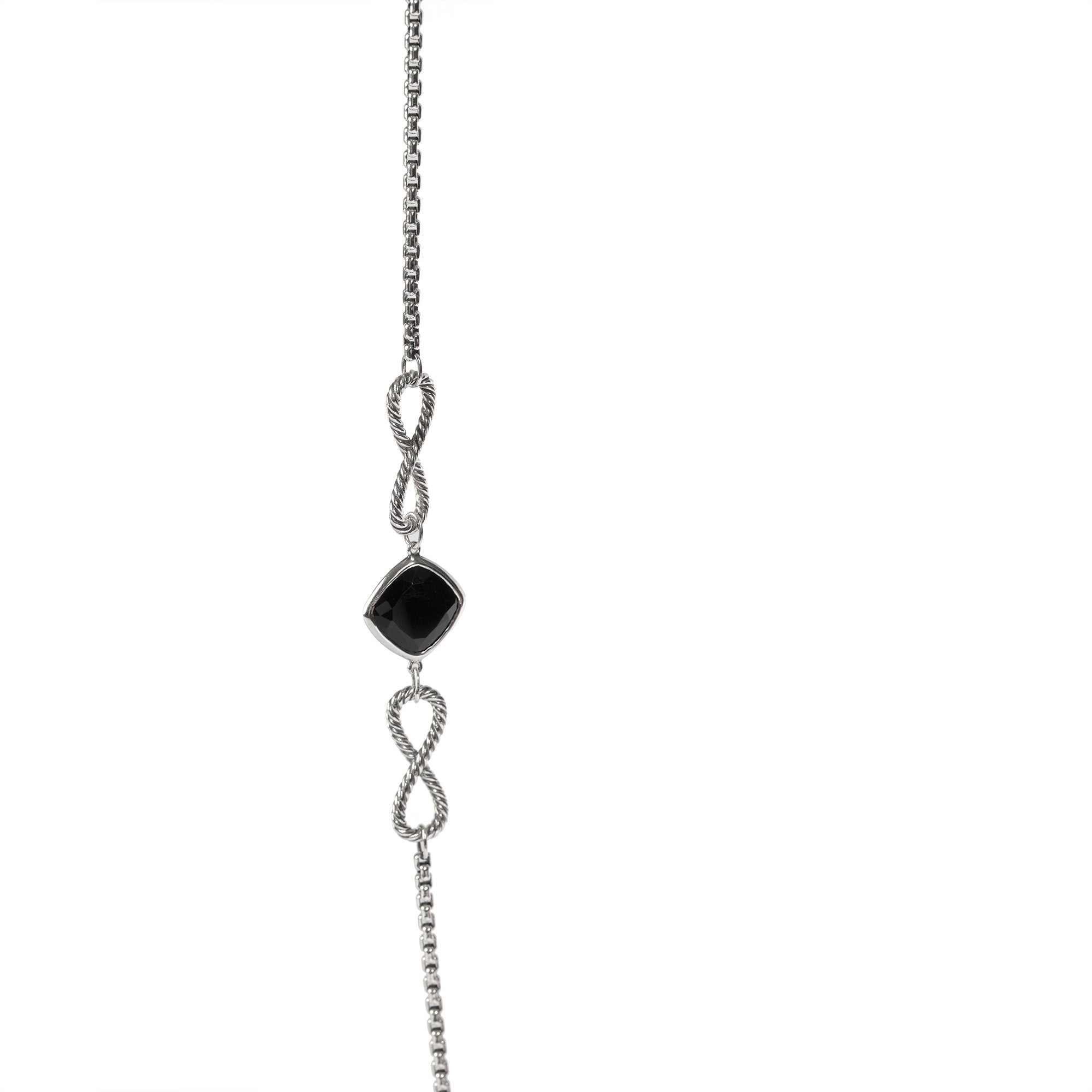 David Yurman Onyx Infinity Station Necklace