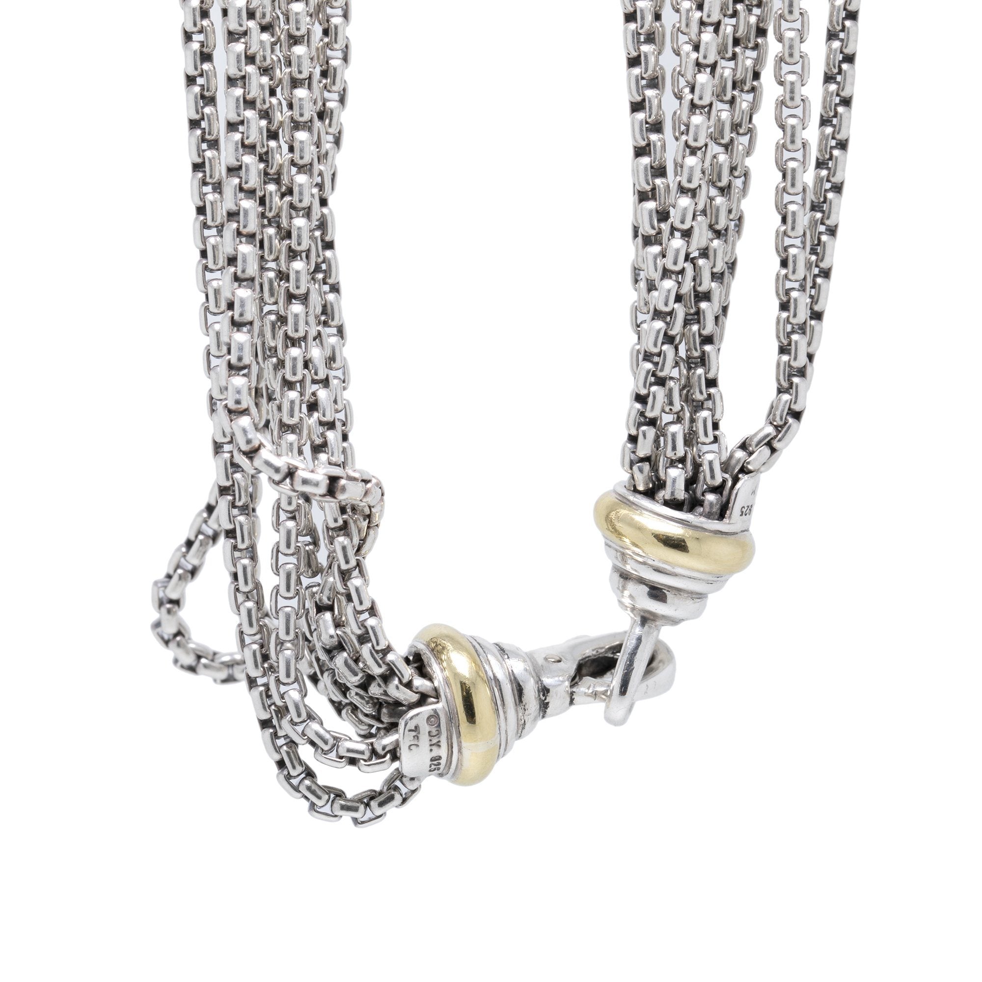 David Yurman Pearl & Diamond Multistrand Necklace