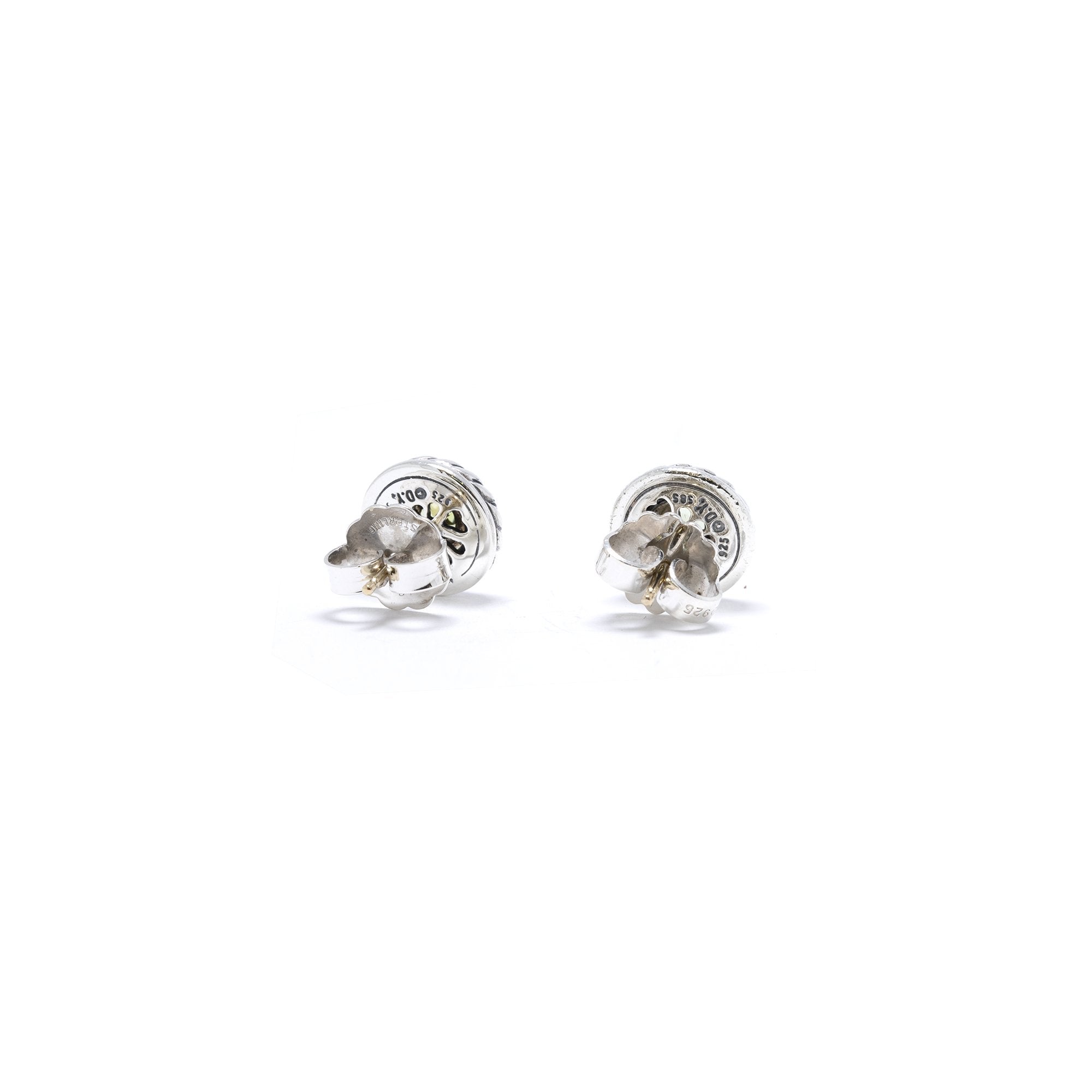 David Yurman Peridot Cookie Stud Earrings