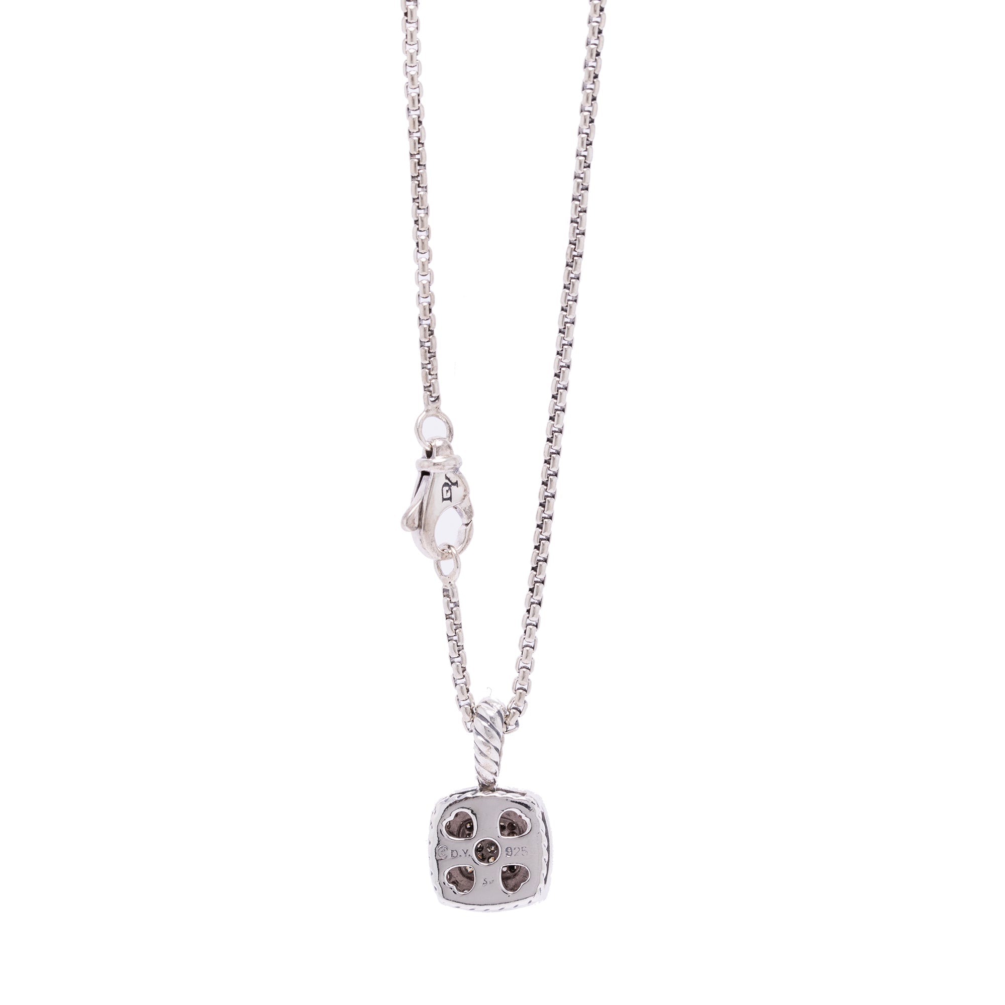 David Yurman Petite Albion Diamond Pendant Necklace