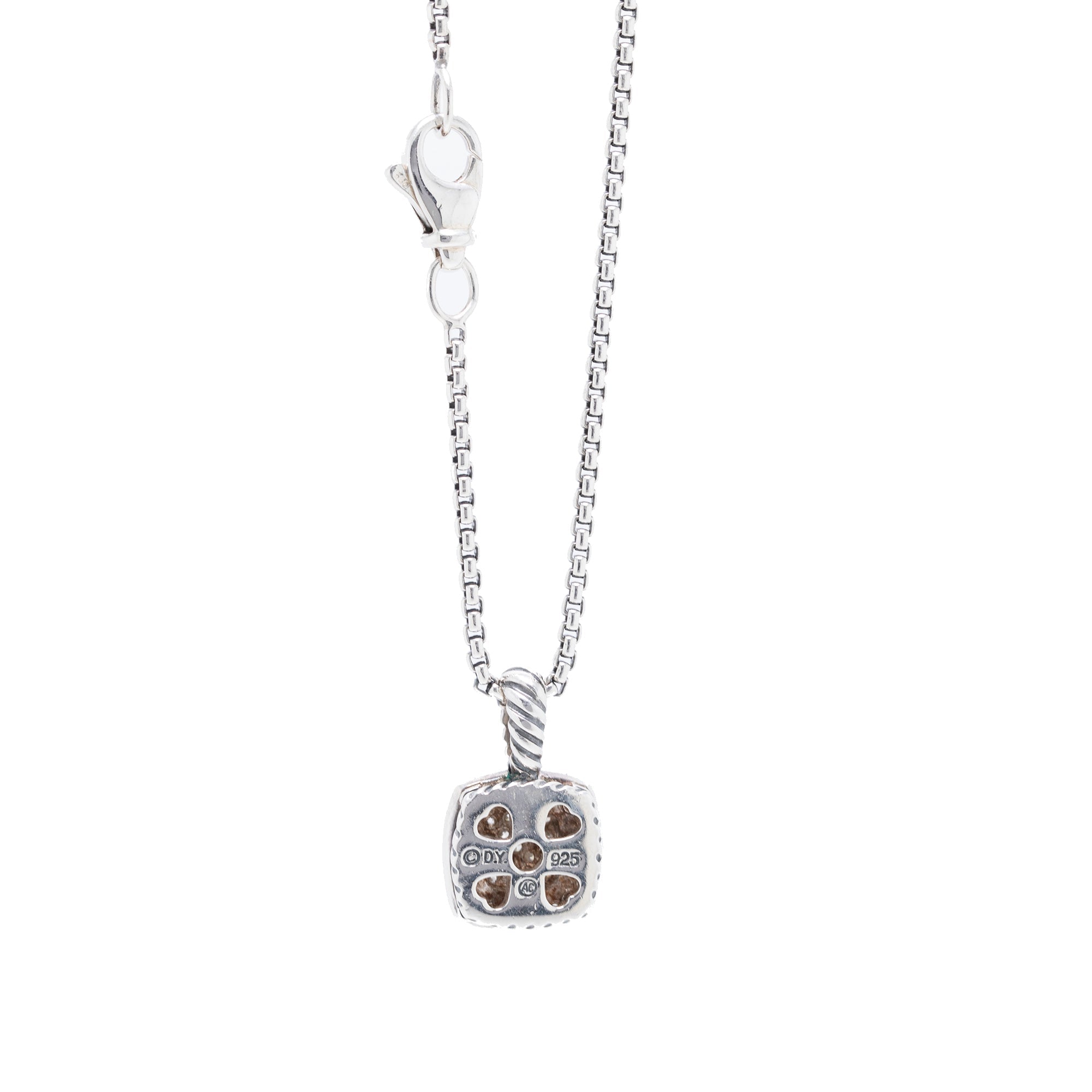 David Yurman Petite Albion Diamond Pendant Necklace