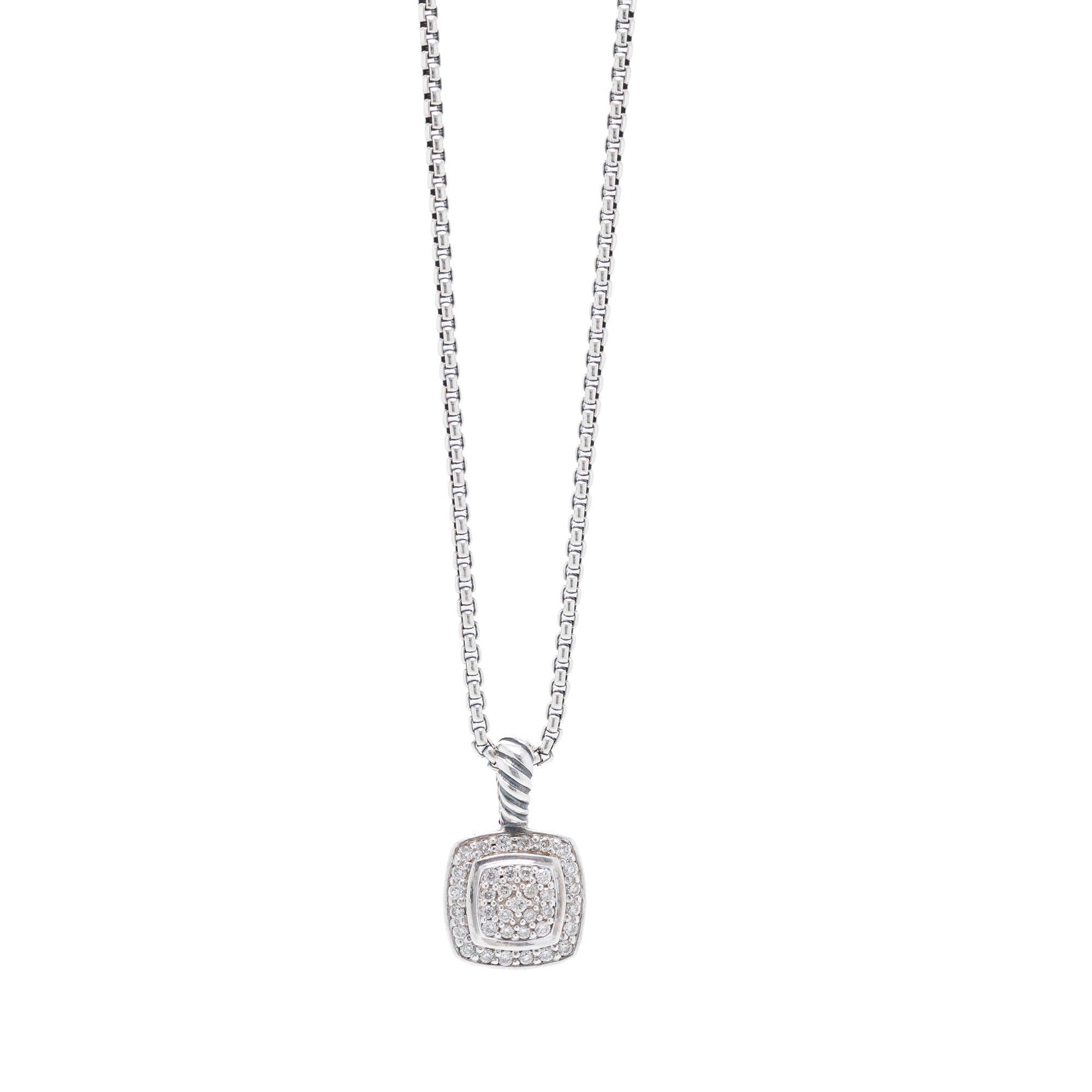 David Yurman Petite Albion Diamond Pendant Necklace