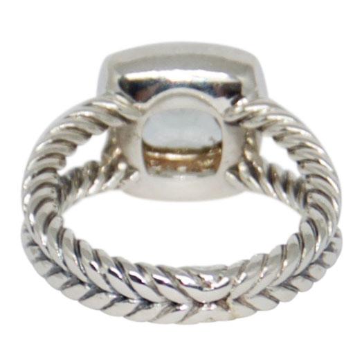 David Yurman Petite Albion Ring with Prasiolite and Diamonds
