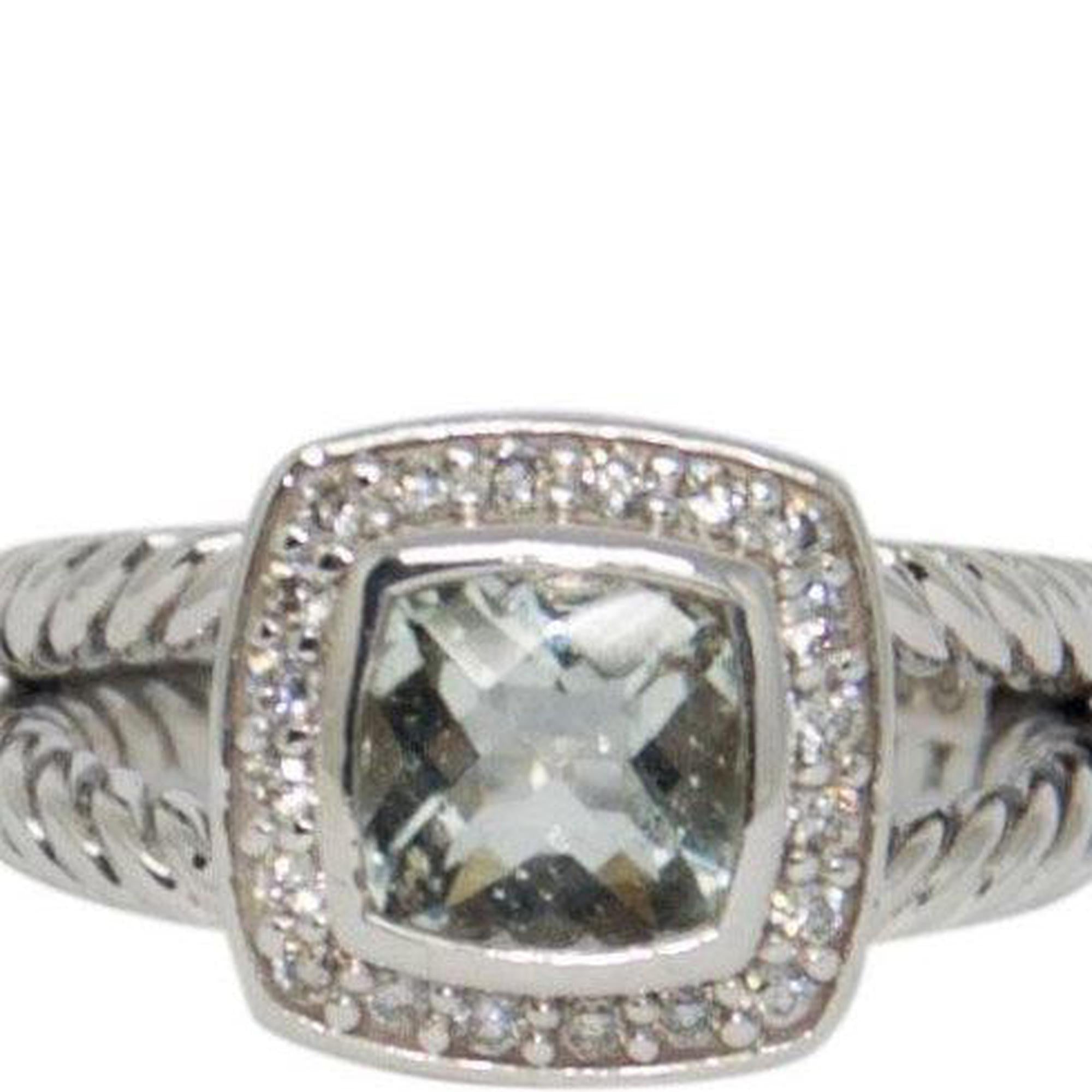 David Yurman Petite Albion Ring with Prasiolite and Diamonds