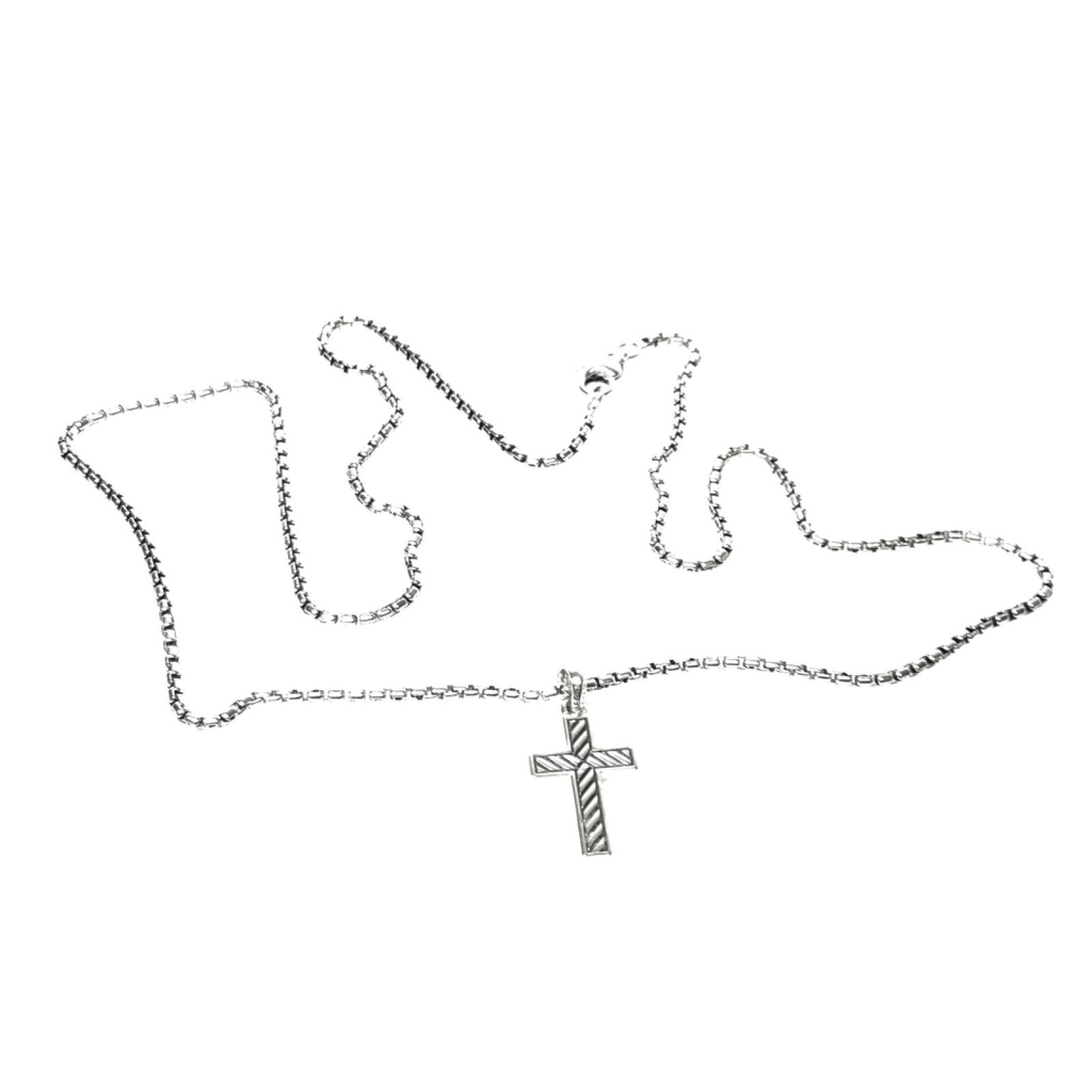 David Yurman Petite Diamond Cross Pendant Necklace