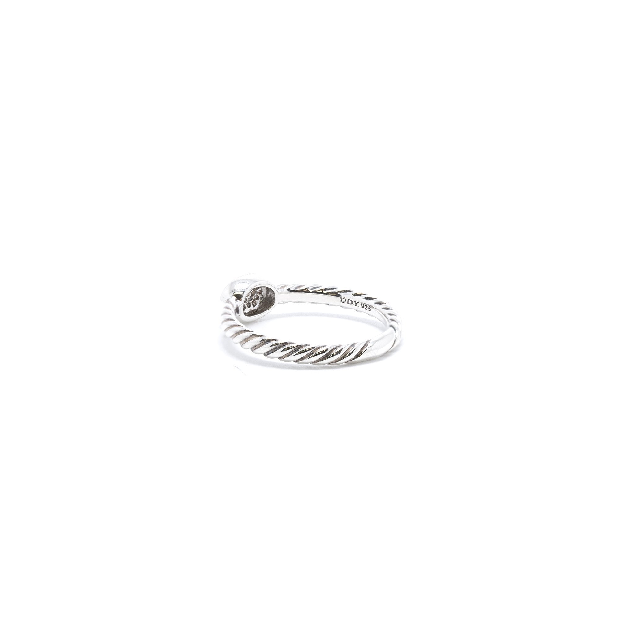 David Yurman Petite Pave Diamond Oval Ring